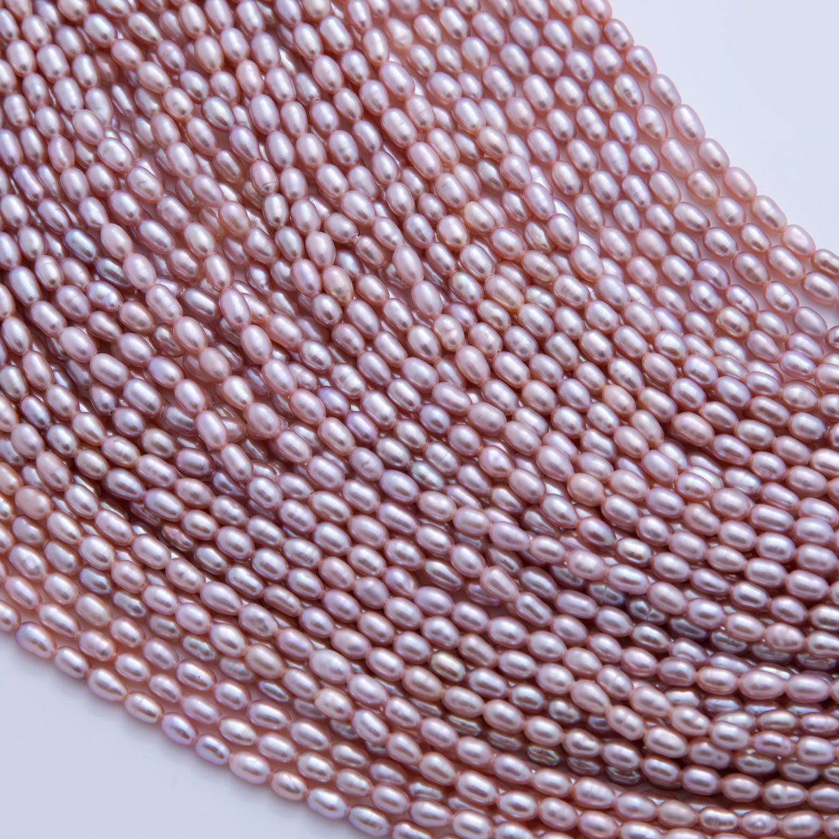 3.3mm White, Purple Natural Freshwater Pearl Beads Strands | WA - 3444 WA - 3445 - DLUXCA