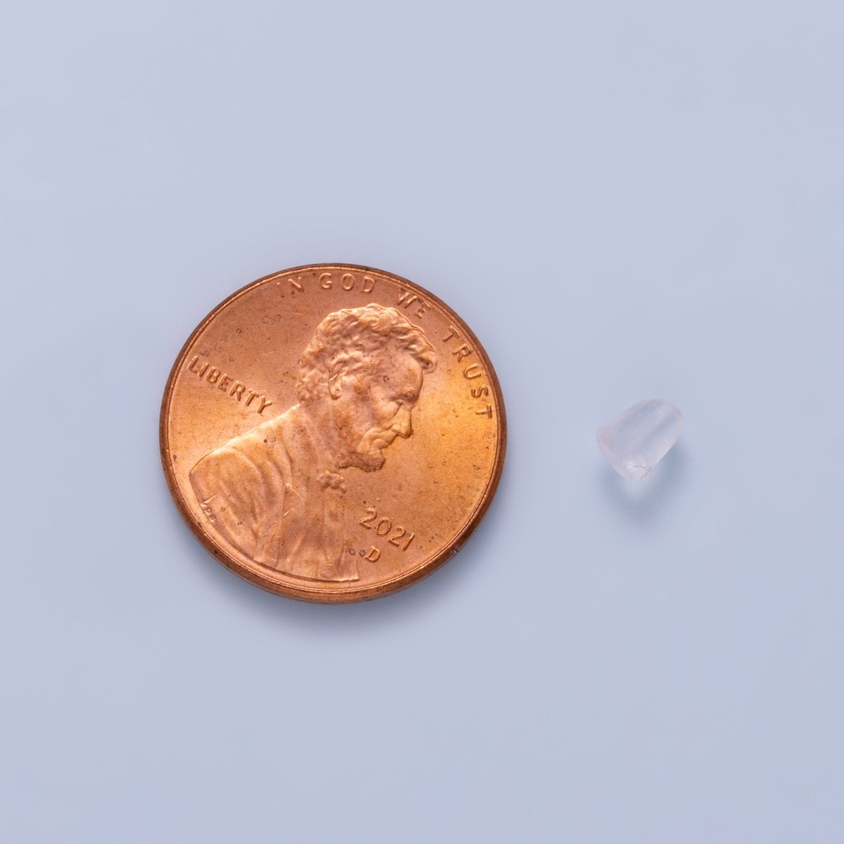 4.3mm x 3.5mm Clear Soft Silicone Rubber Earring Post Backings Set | Findings-00211 - DLUXCA