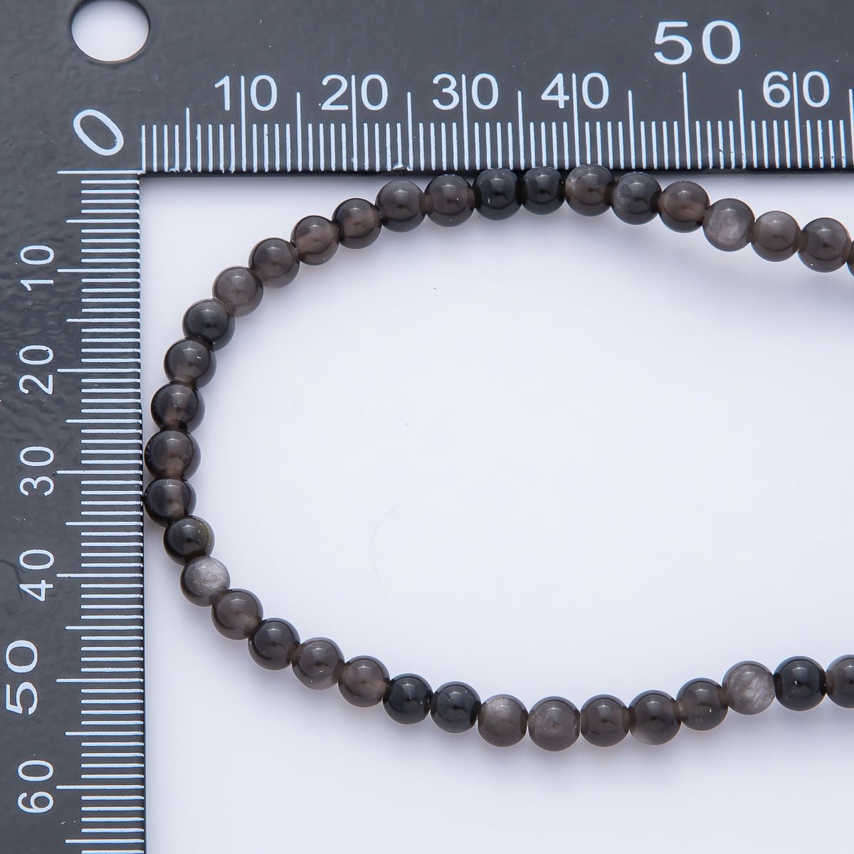 4.4mm Black Dyed Agate Rondelle Bead Strands Findings | WA - 3482 - DLUXCA
