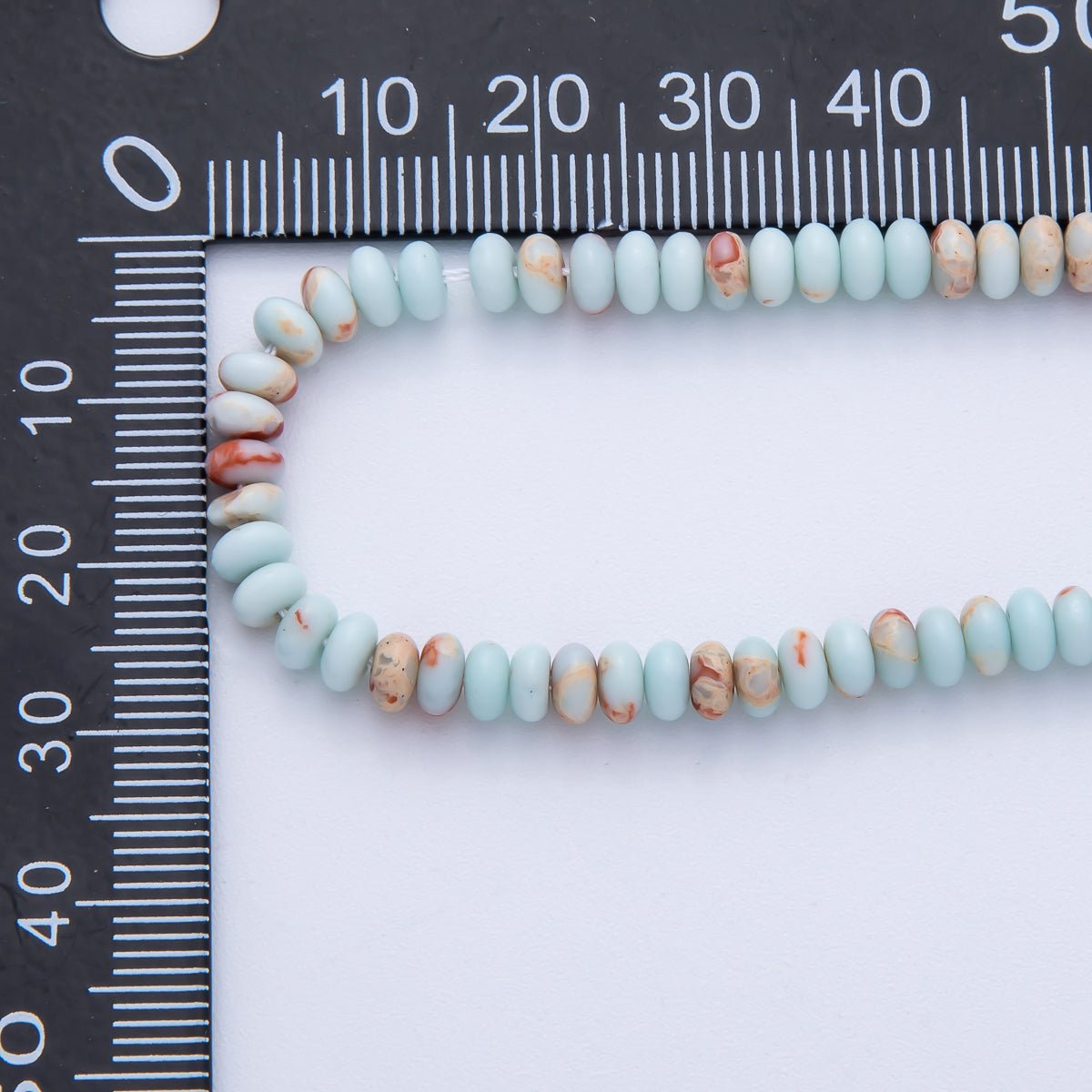 4.8mm x 2.5mm Rondelle Natural Gemstone Strand Finding | WA - 04176 ~ WA - 04185 - DLUXCA