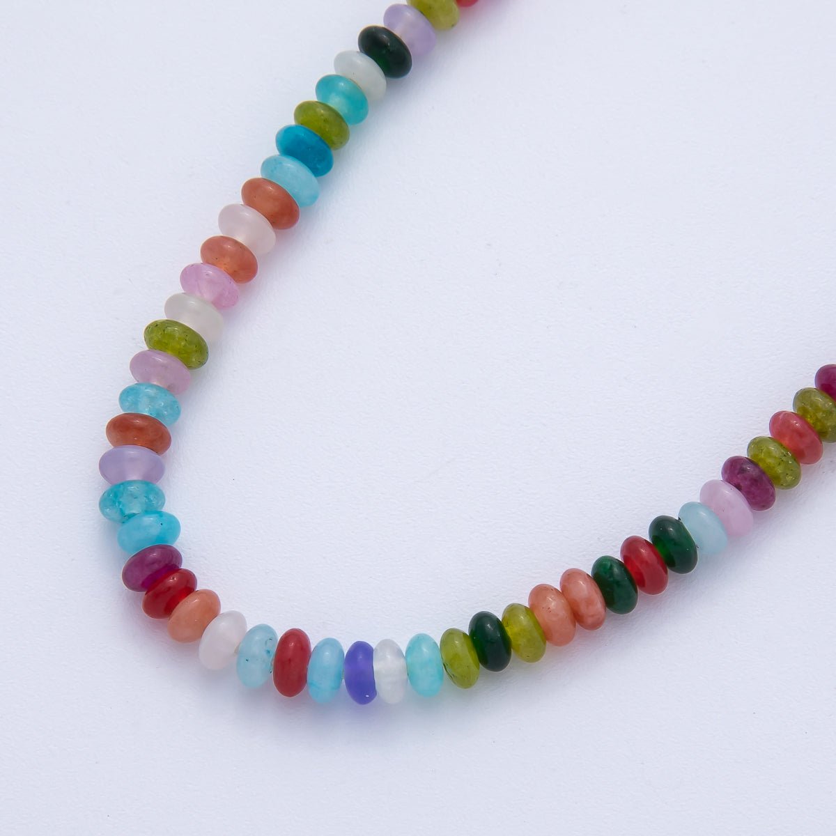 4.8mm x 2.5mm Rondelle Natural Gemstone Strand Finding | WA - 04176 ~ WA - 04185 - DLUXCA