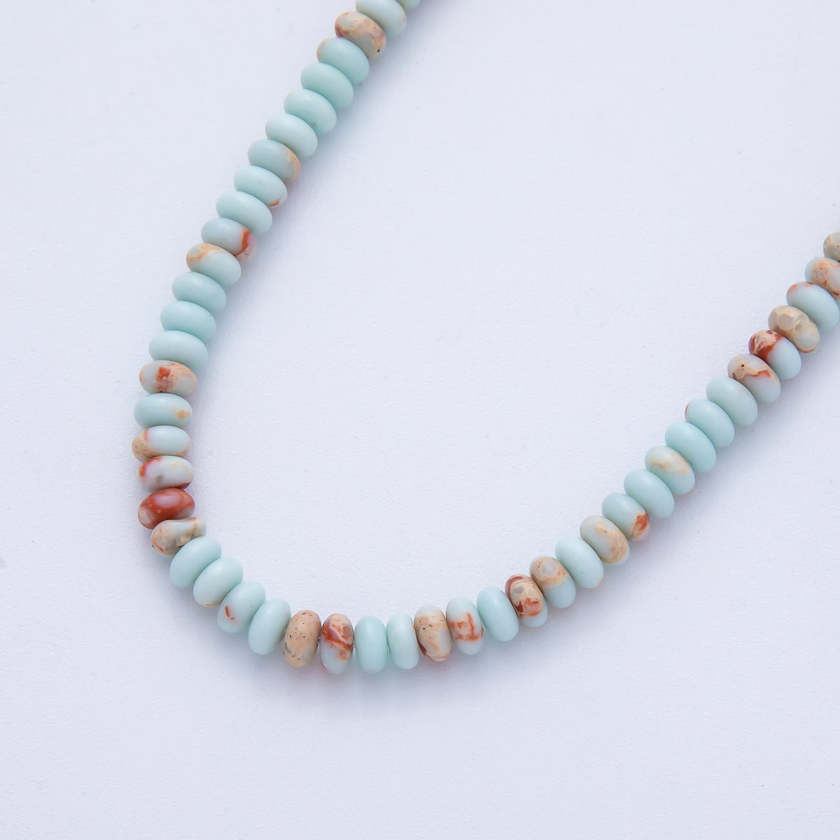 4.8mm x 2.5mm Rondelle Natural Gemstone Strand Finding | WA - 04176 ~ WA - 04185 - DLUXCA