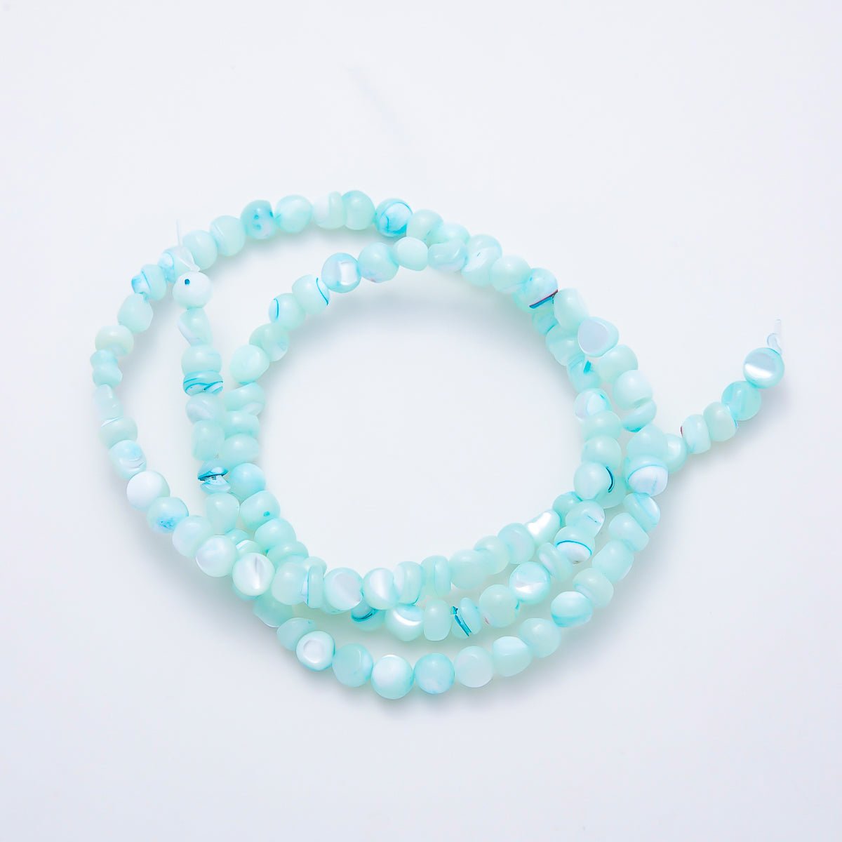 4mm Irregular Nugget Pebble Dyed Shell Pearl Gemstone Bead Strands Finding | WA-02190 ~ WA-02279 - DLUXCA