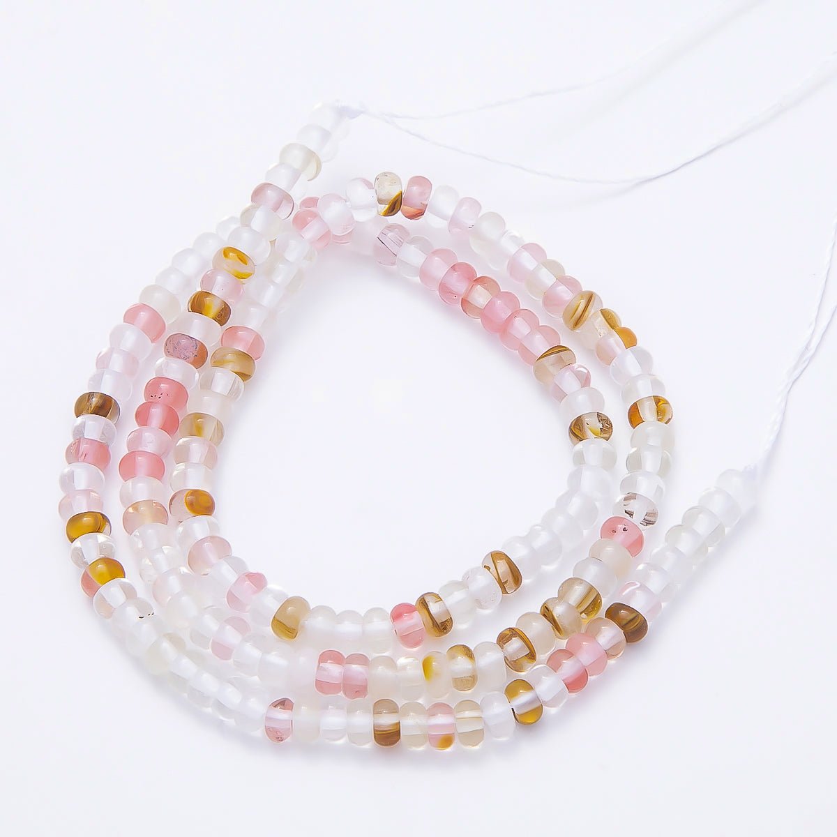 4mm Rondelle Natural Gemstone Bead Strand Finding | WA-00043 - DLUXCA