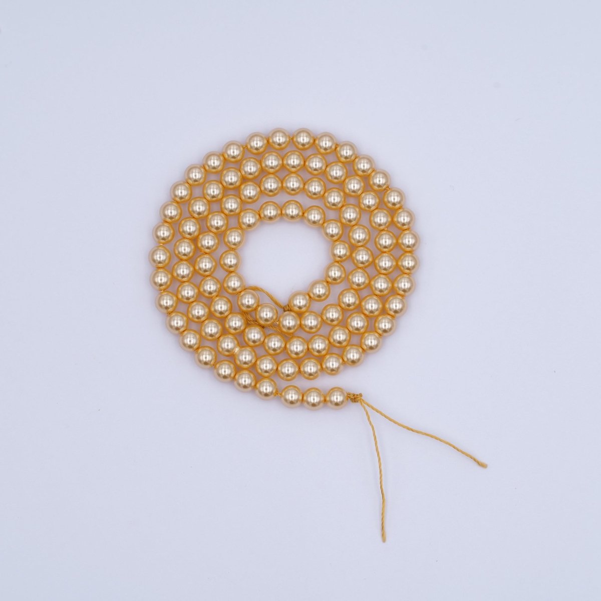 4mm Round White, Purple, Pink Shell Pearl Strand | WA - 2987 ~ WA - 3011 - DLUXCA