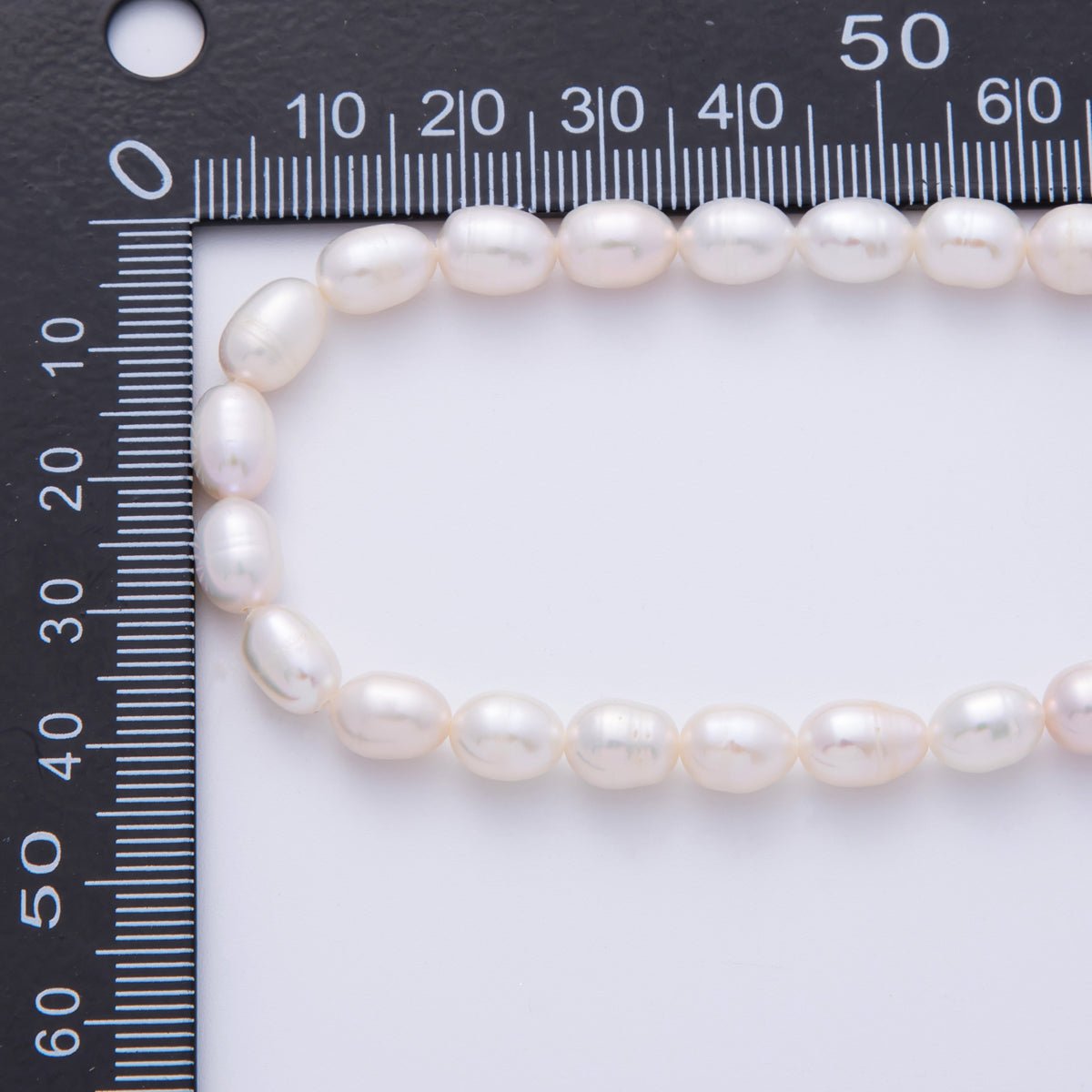 6.4mm White Freshwater Pearl Button Strand Finding | WA - 4051 - DLUXCA