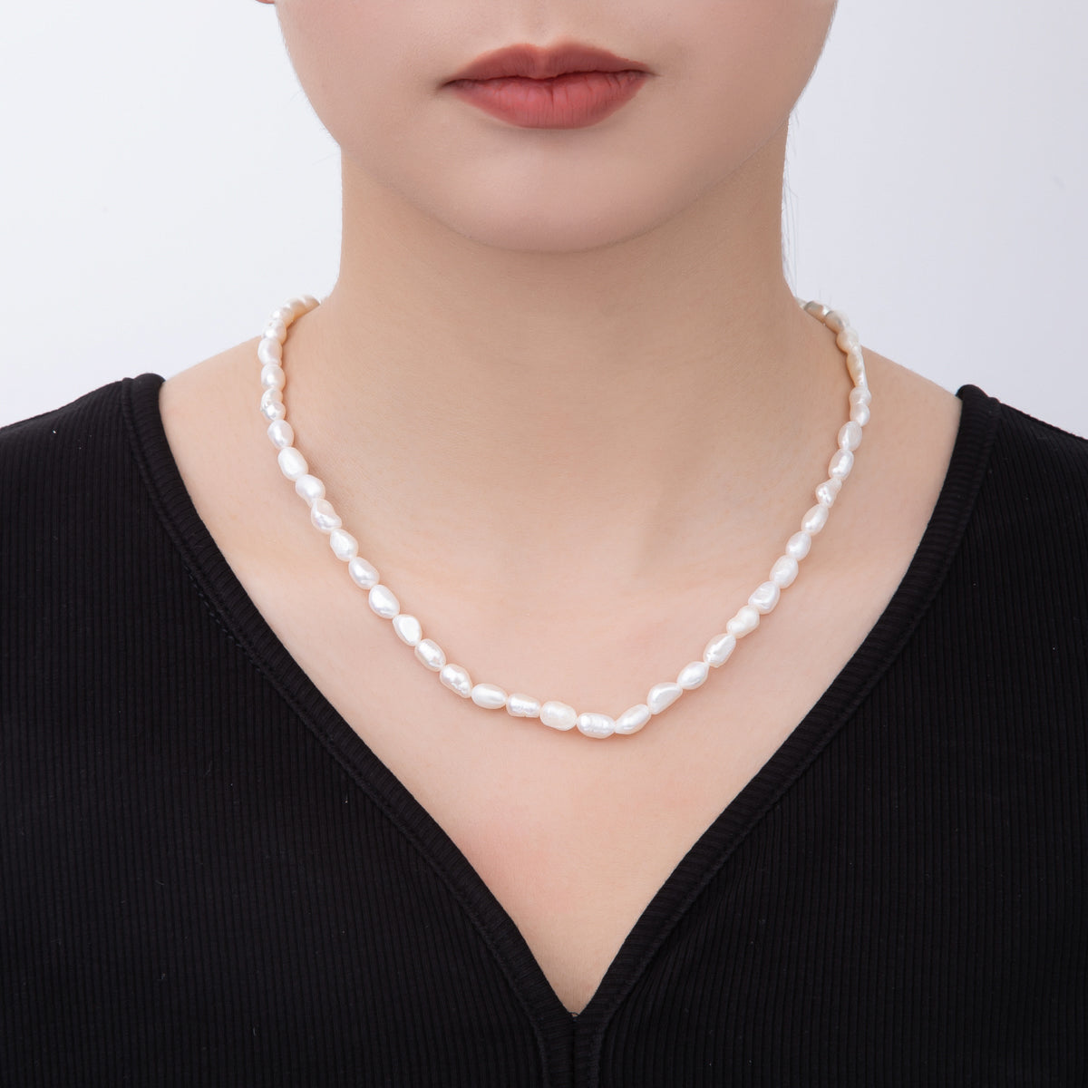 18K Gold Filled 5.9mm Freshwater Pearl Necklace 17.1 Inches + Extender | WA-A3472