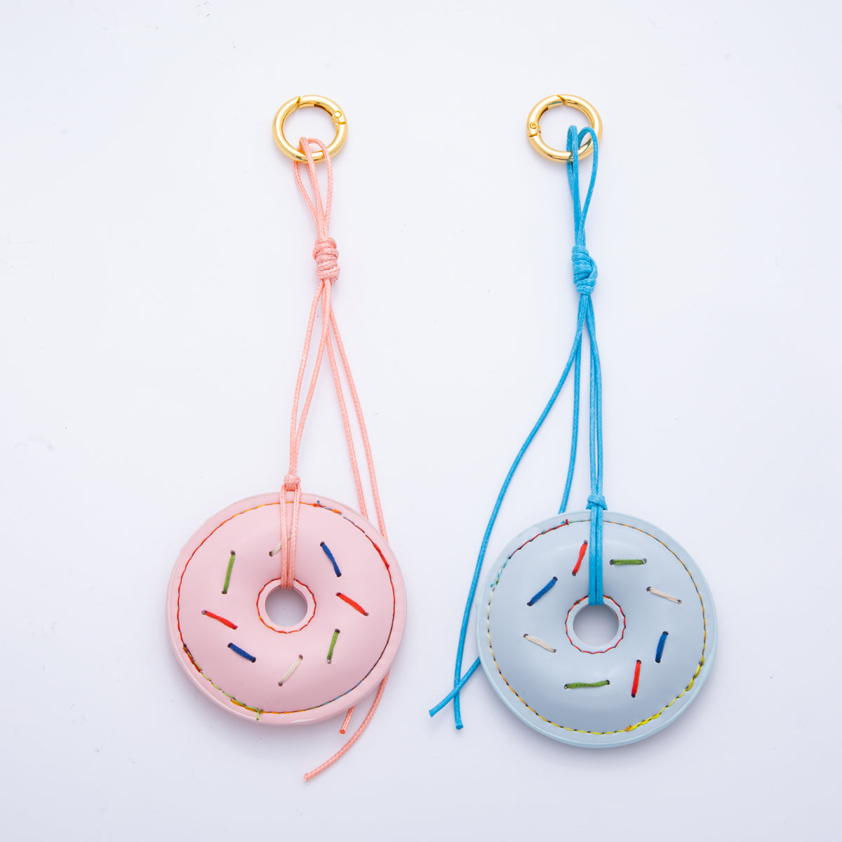 Donut Leather Bag Charm Foodie Keychain Leather Bag Accessory Purse Charm WB-00117
