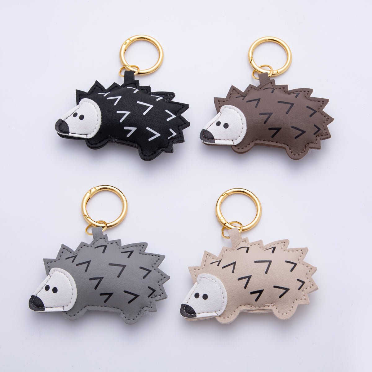 Leather Porcupine Keychain Handmade Bag Charm Cute Leather Animal Purse Accessory WB-00101