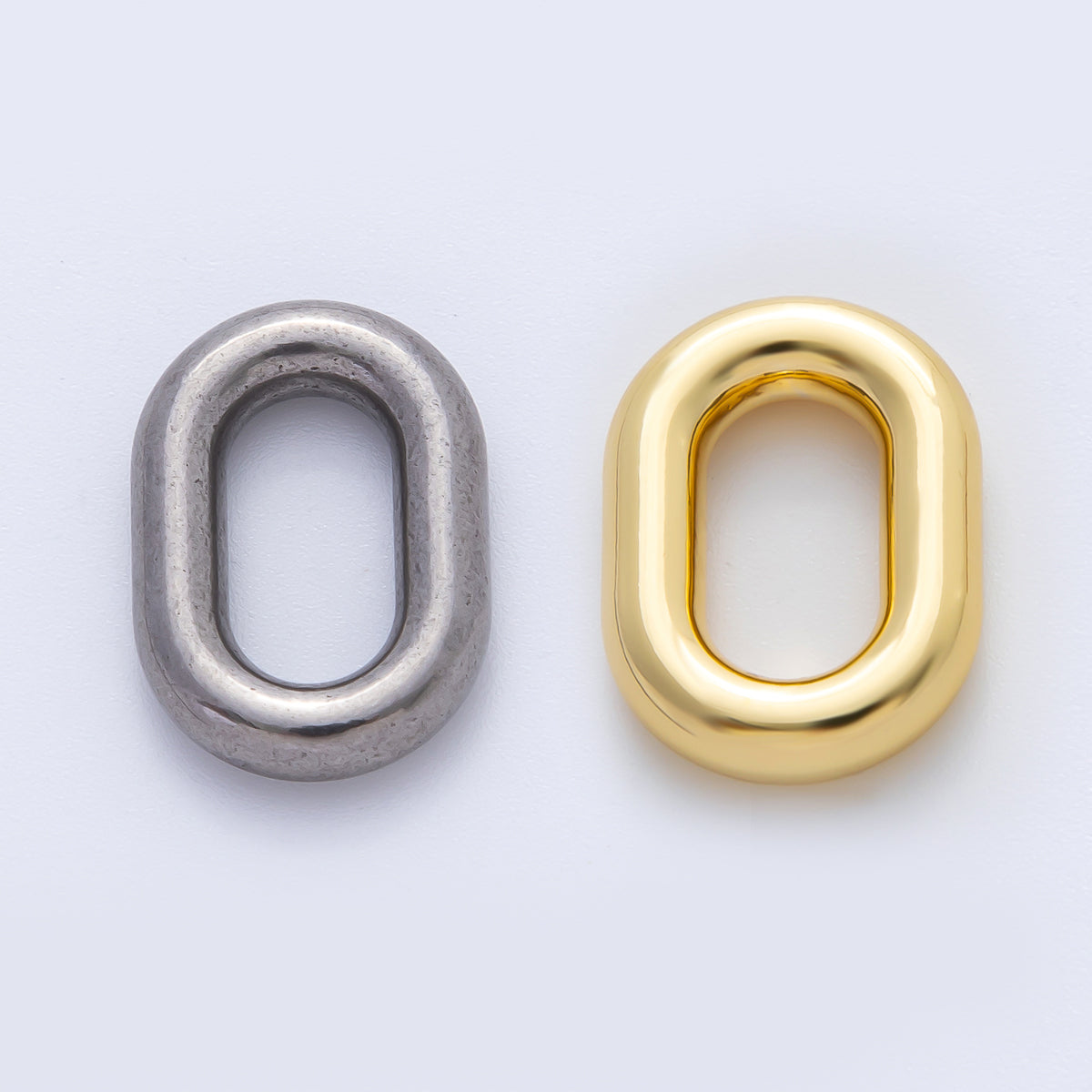 18K Gold Plated 20mm Open Thick Oval Finding in Gold & Silver | Z1430