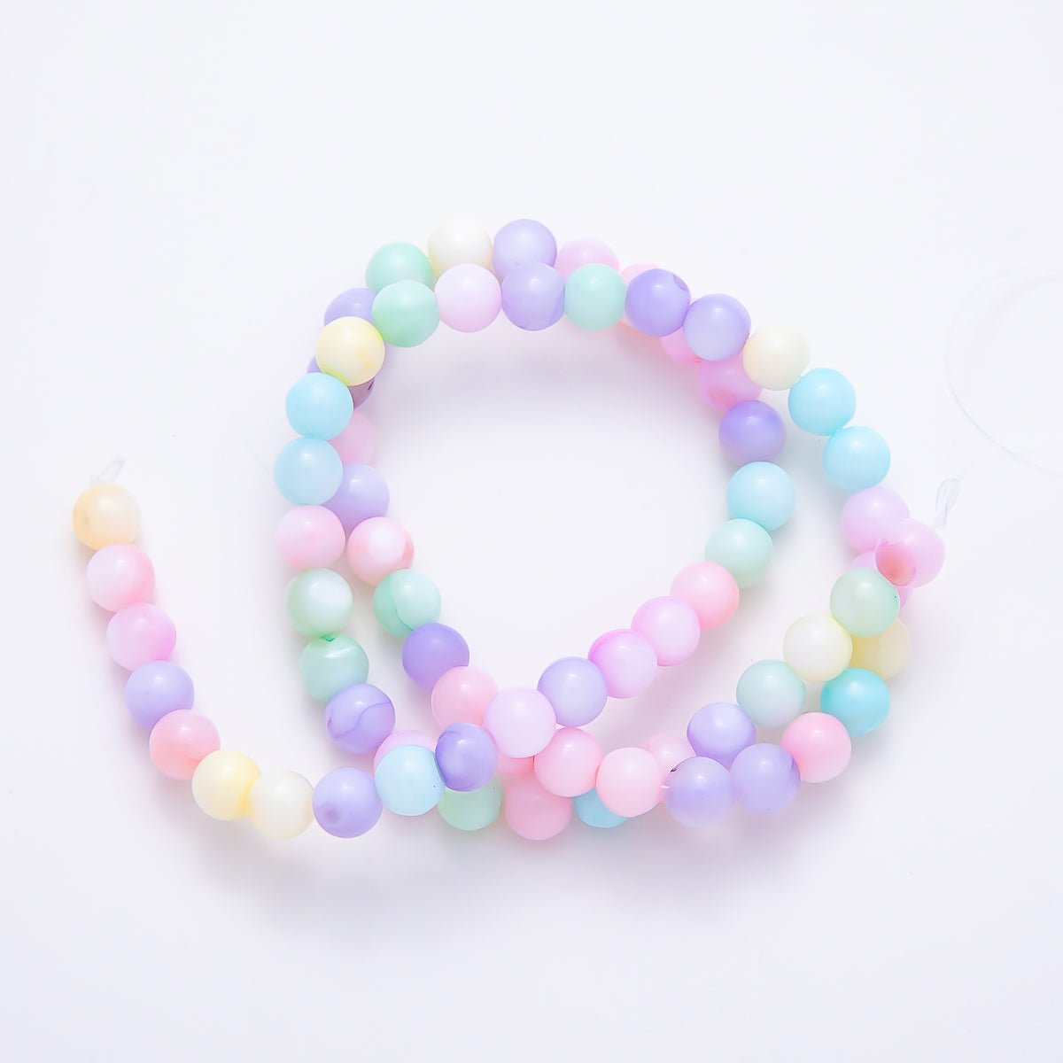 6mm Pastel Multicolor Morganite Round Gemstone Strand Finding | WA-00151 - DLUXCA