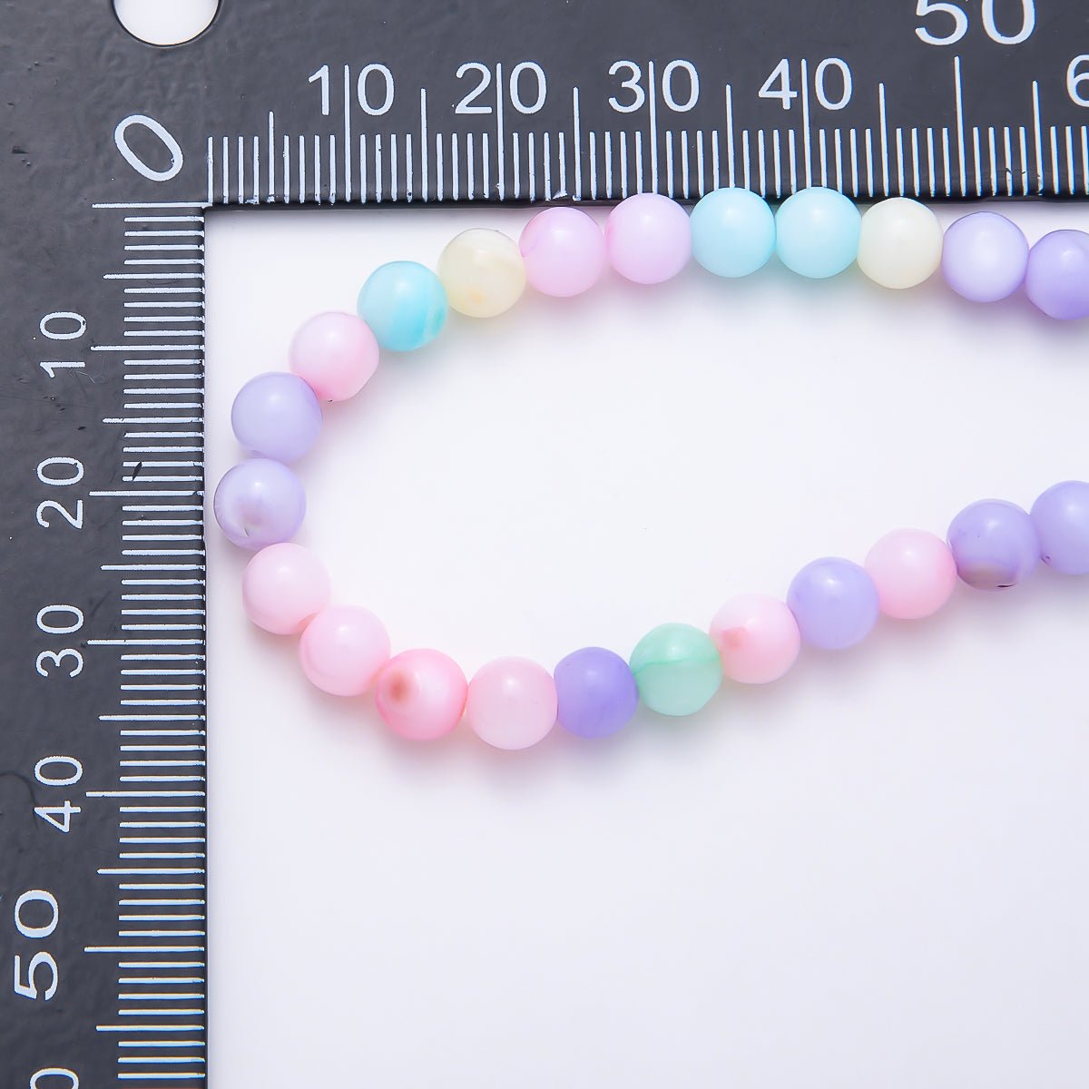 6mm Pastel Multicolor Morganite Round Gemstone Strand Finding | WA-00151 - DLUXCA