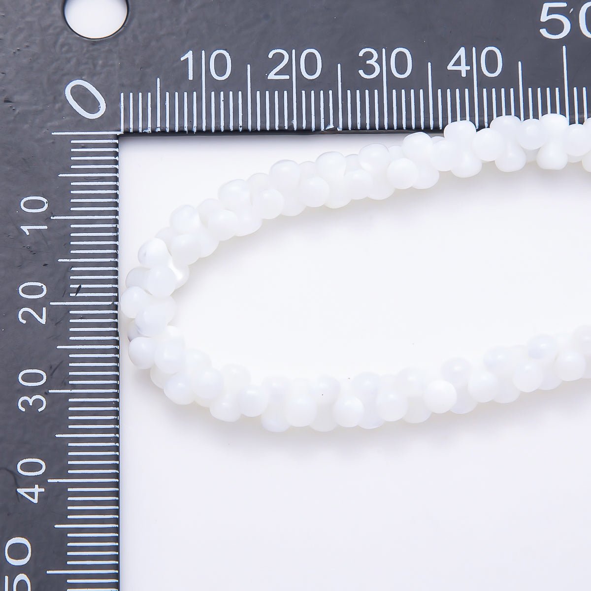 6mm White Shell Pearl Geometric Gemstone Strand Finding | WA-00171 - DLUXCA
