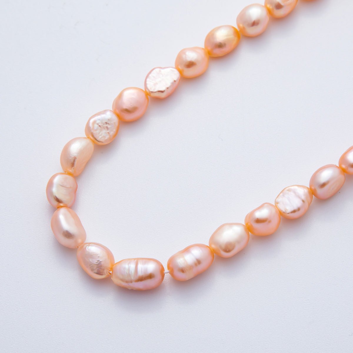 7.6mm Mauve Pink, Purple Freshwater Pearl Rice - Shaped Beads Strands | WA - 3501 WA - 3502 - DLUXCA