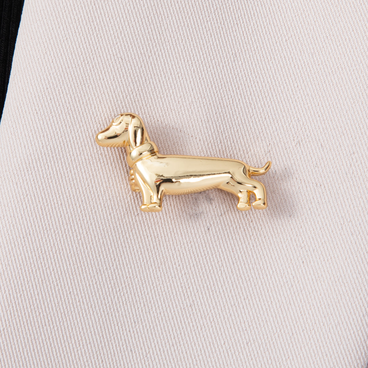 Gold 31mm Minimalist Dachshund Wiener Dog Puppy Pet Animal Brooch Pin in Gold and Silver | BH108 BH109