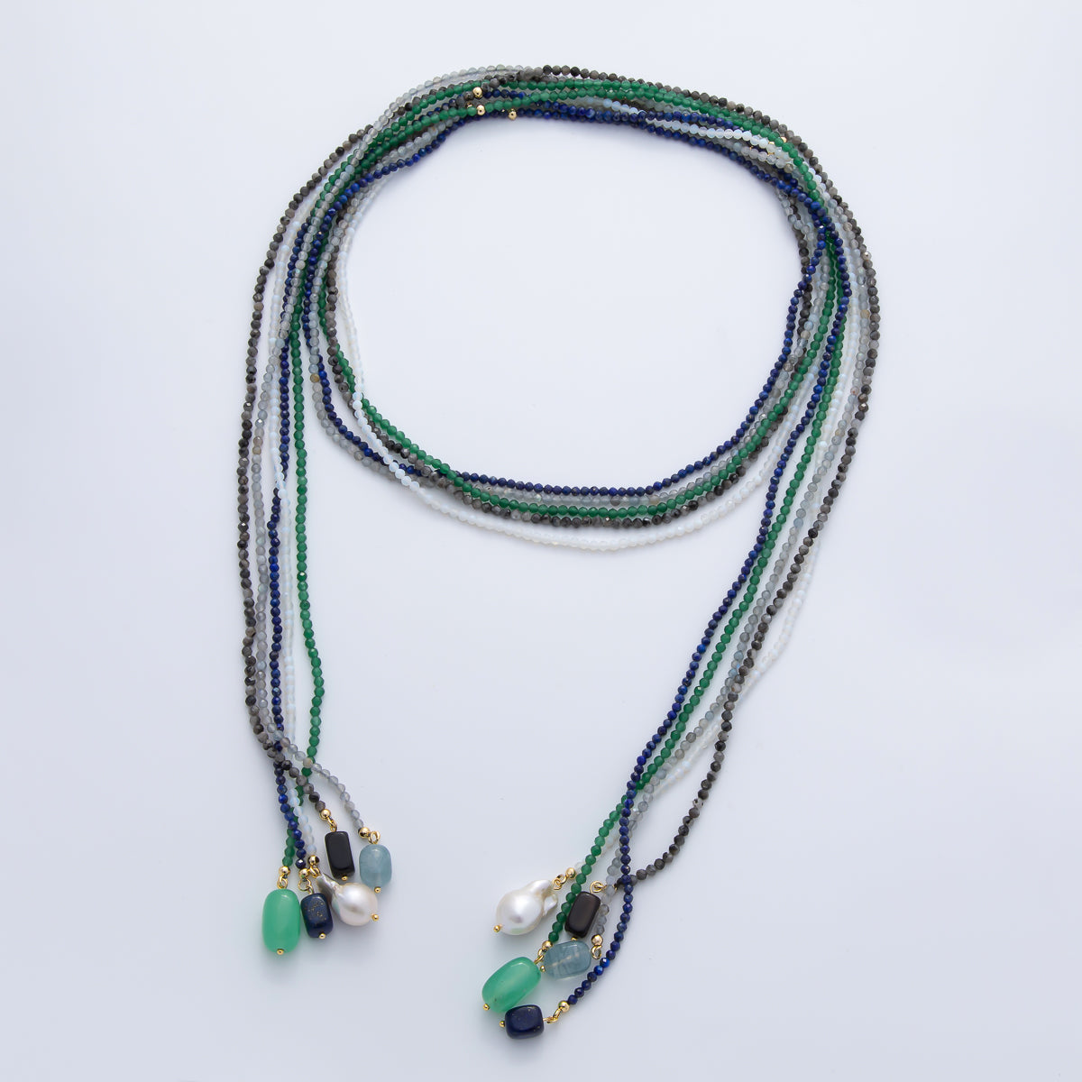 3.4mm Black, Green, Blue Dyed Agate Rondelle Bead Strands Findings | WA-1229