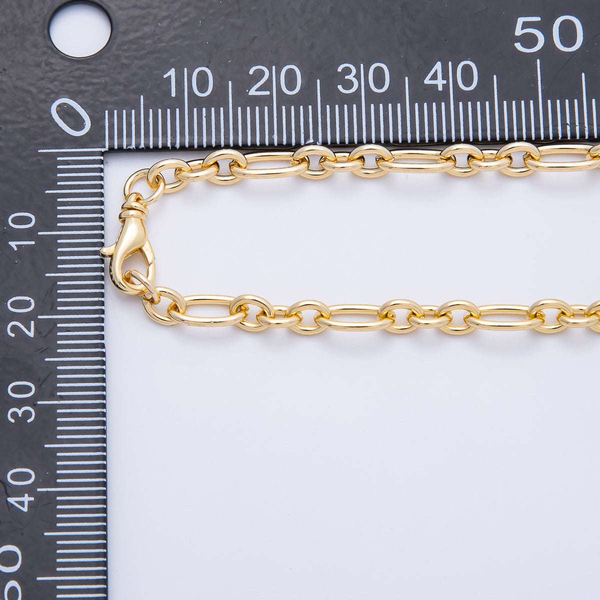 16K Gold Filled Minimalist Figaro Chain 18 Inch, 20 Inch Necklace | WA-4068 WA-4069