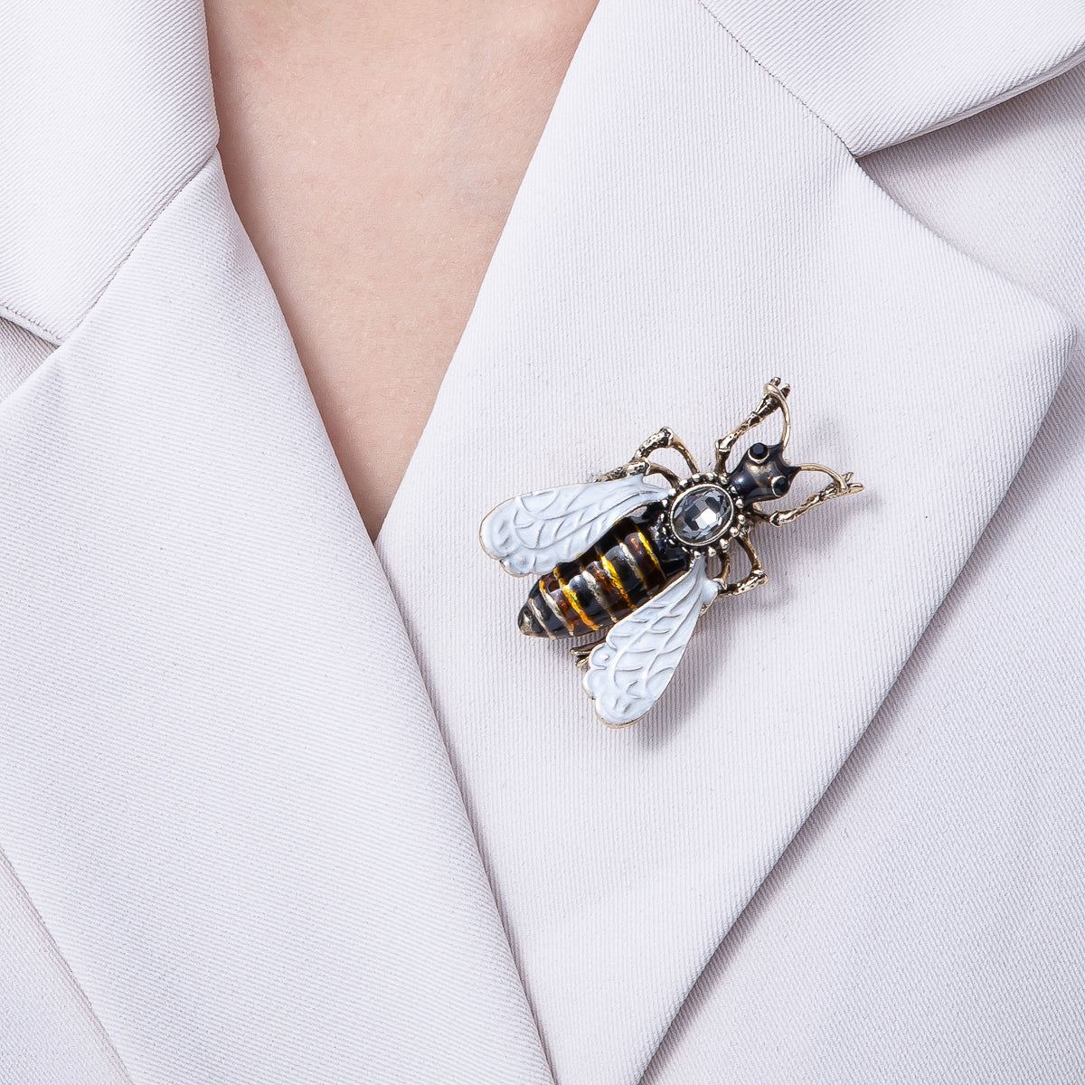 Vintage Gold Wasps Bee Insect Animal Pin Brooch | BH-036