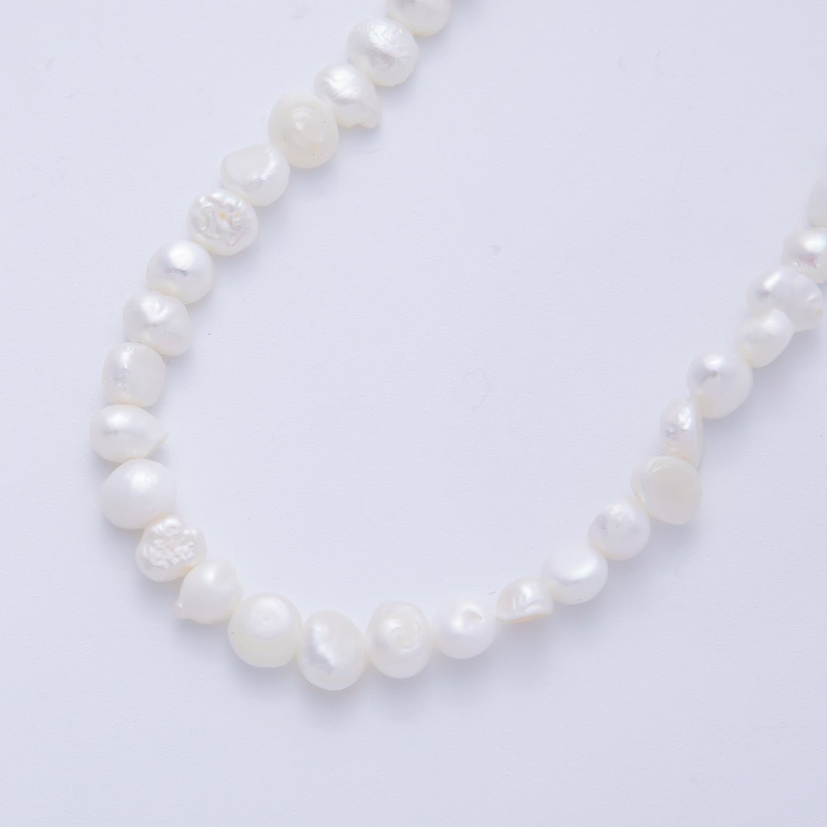 7mm White Button Freshwater Pearl Strand Finding | WA - 04186 - DLUXCA