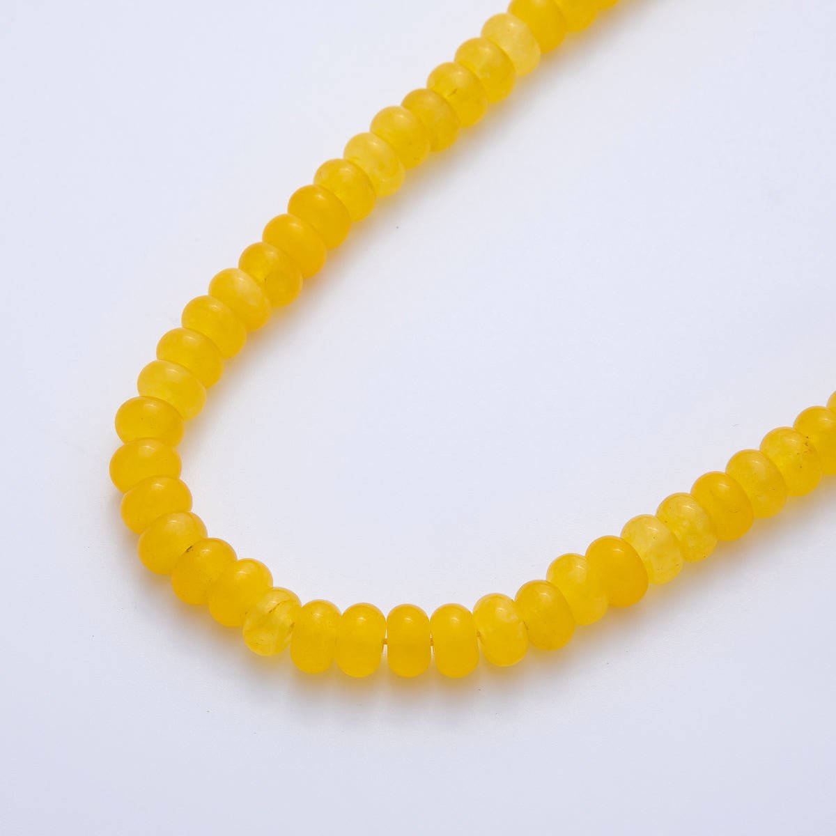8.3mm Yellow Gemstone Beads Corn Seeds Round Bead Strands Findings | WA - 3792 - DLUXCA