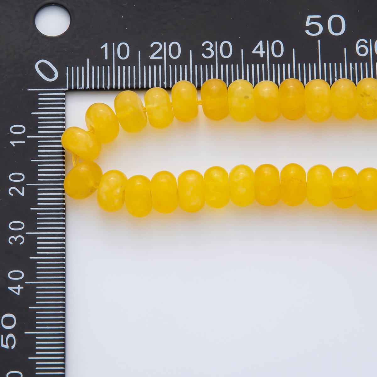 8.3mm Yellow Gemstone Beads Corn Seeds Round Bead Strands Findings | WA - 3792 - DLUXCA