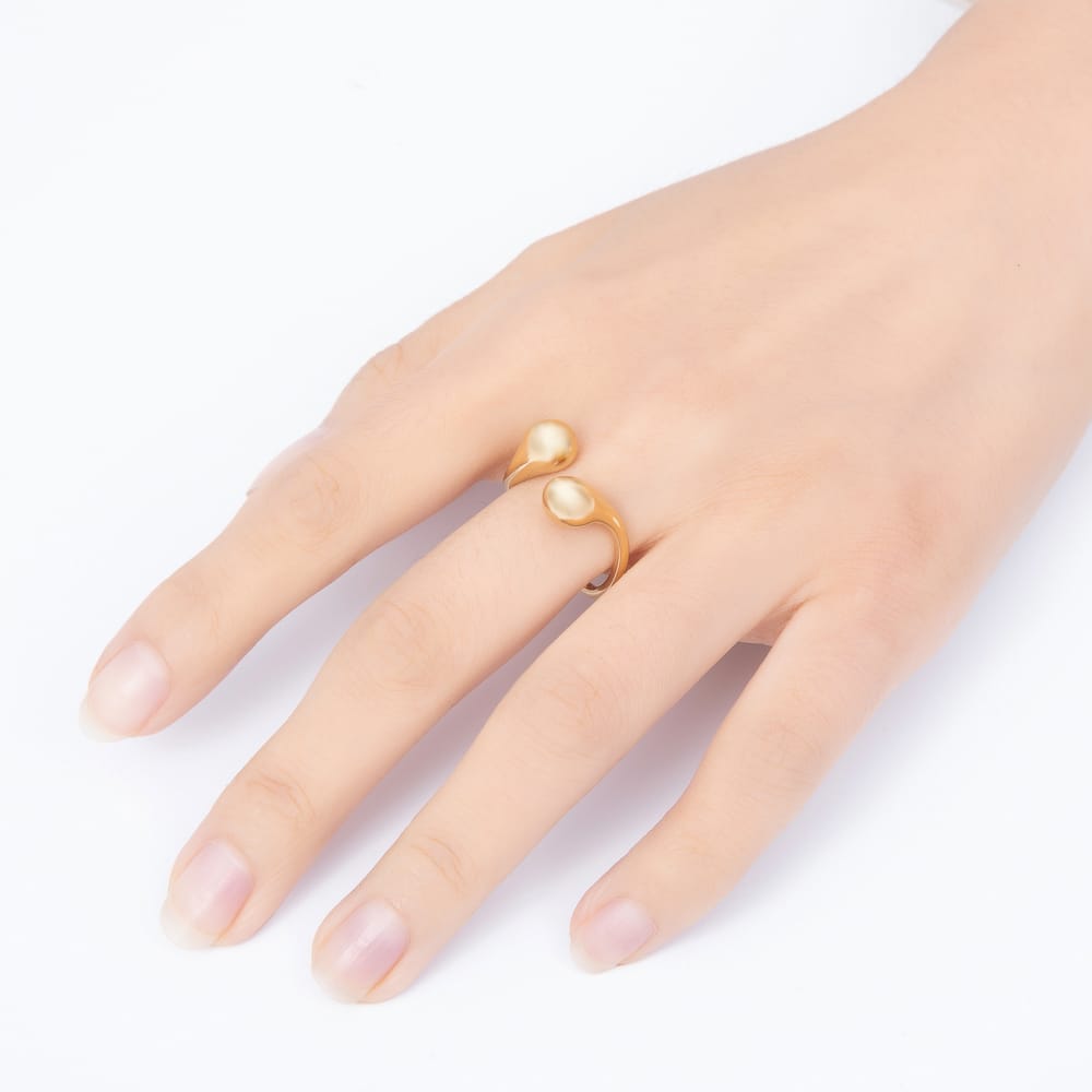 Stainless Steel Minimalist Double Molten Wrap Ring | Rings-00430