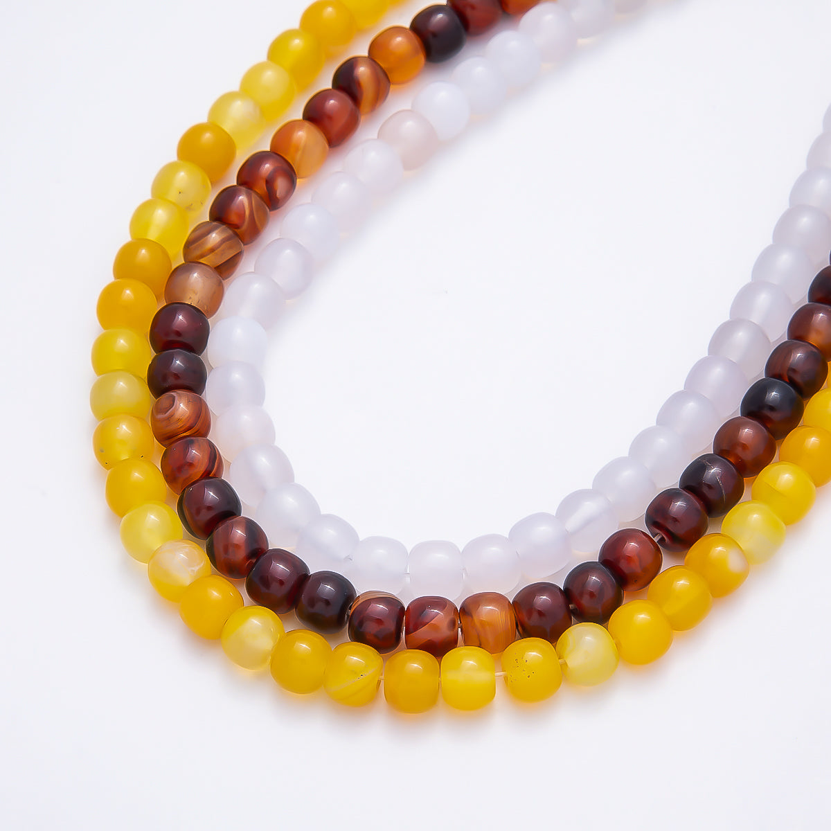 8mm Natural Gemstone Rounded Cube Bead Strand Finding | WA-00024  WA-00034
