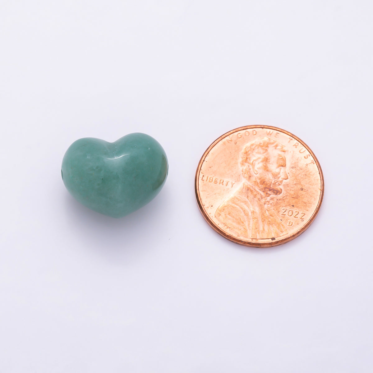 16K Gold Filled 15mm Natural Gemstone Puffy Heart Spacer Bead | Beads-00572 - Beads-00576