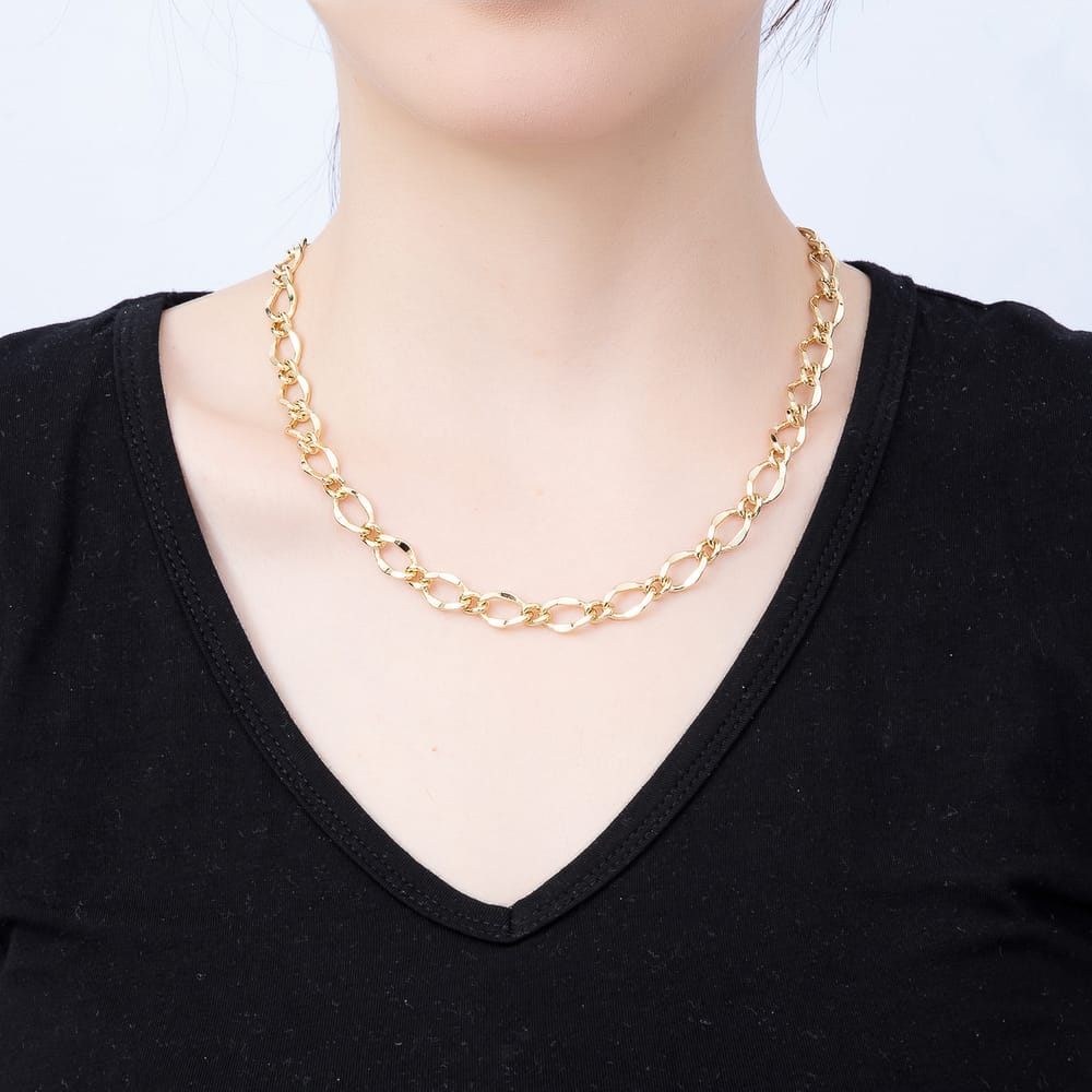 Stainless Steel 6mm Minimalist Geometric Chain 19 Inch Necklace | WA-01662