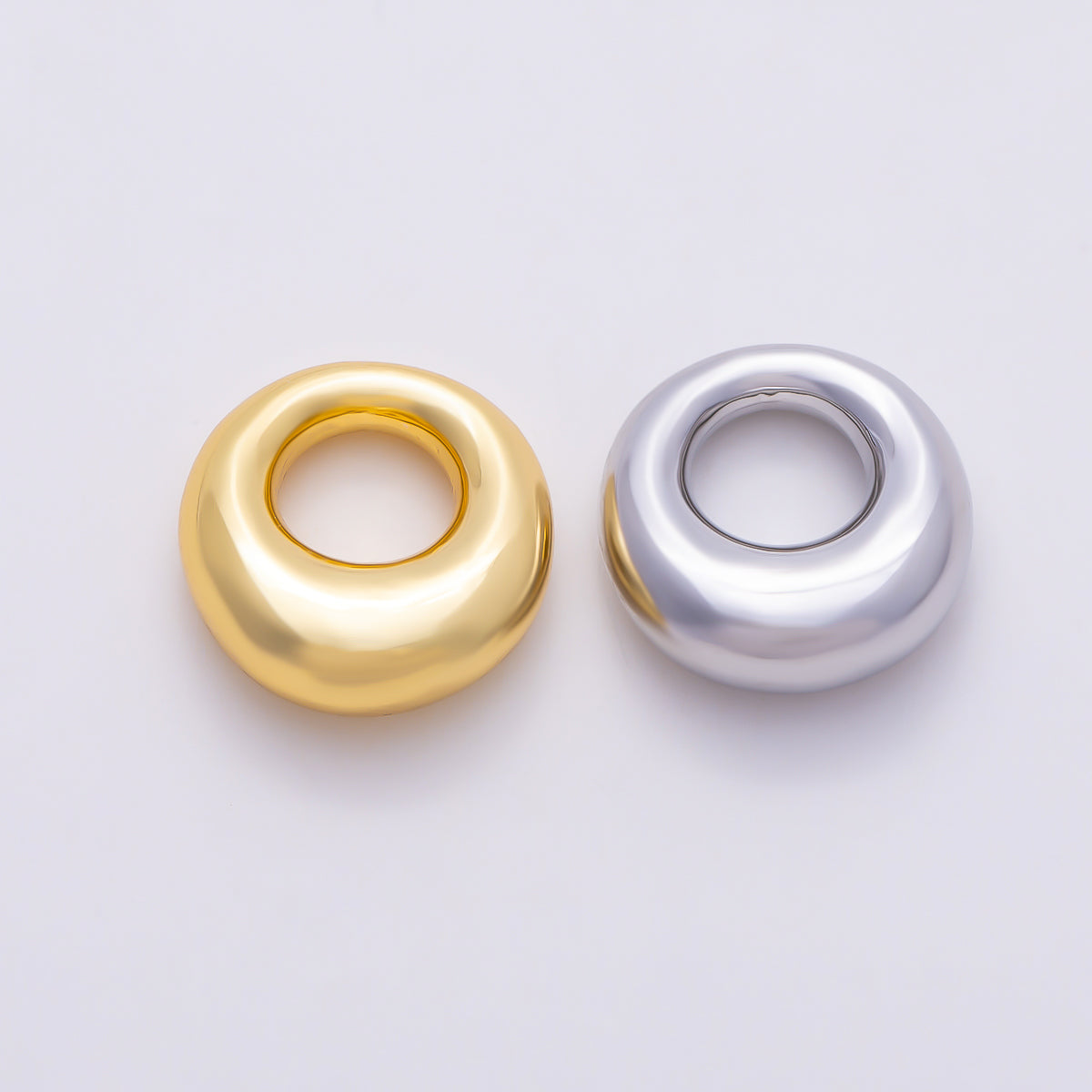 16K Gold Filled 13mm Chunky Organic Rondelle Spacer Bead | Beads-00567 - Beads-00568