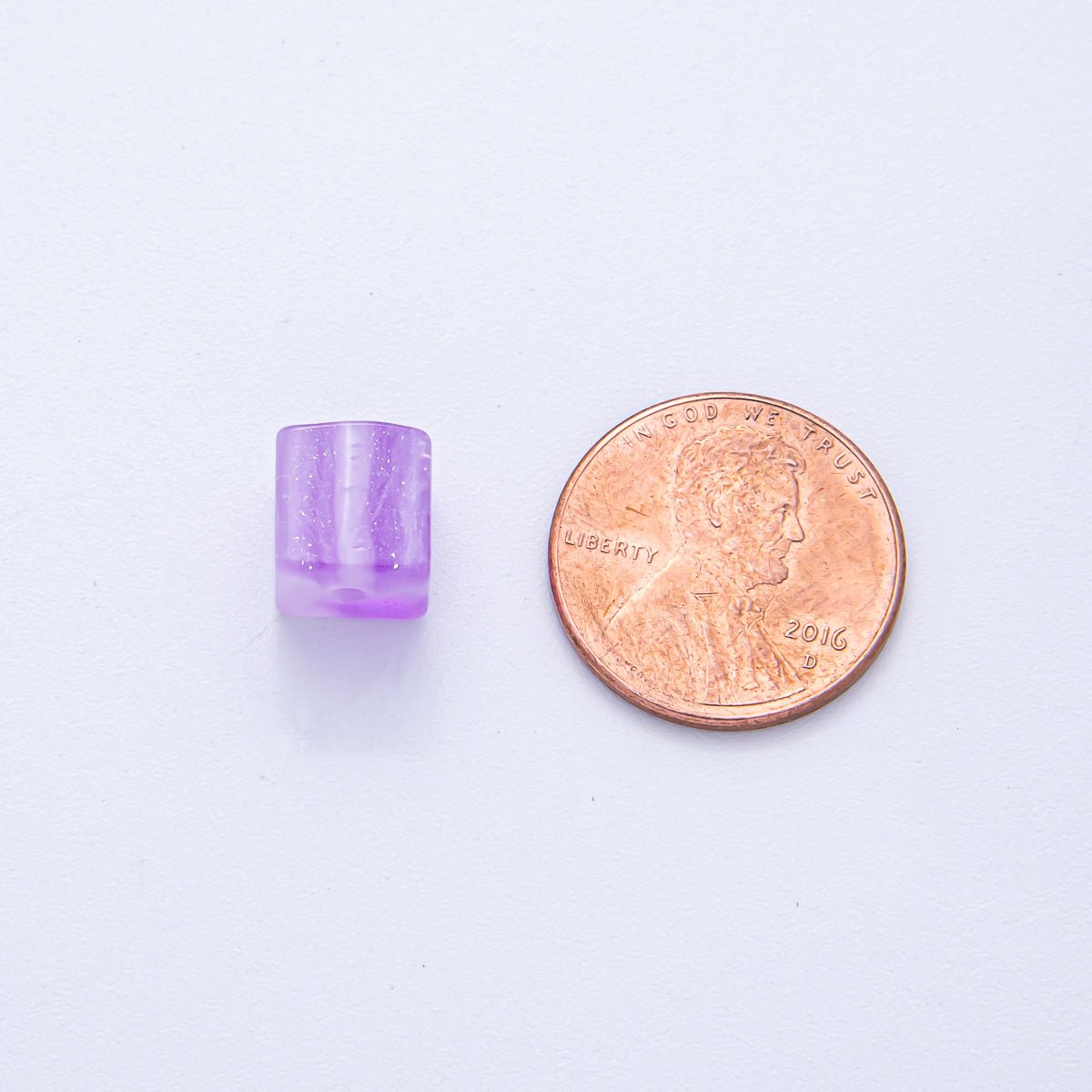 8mm Black, Purple, Orange, White, Green, Red Glitter Resin Square Bead Set ( 10 pcs ) | B566 - B568 - DLUXCA