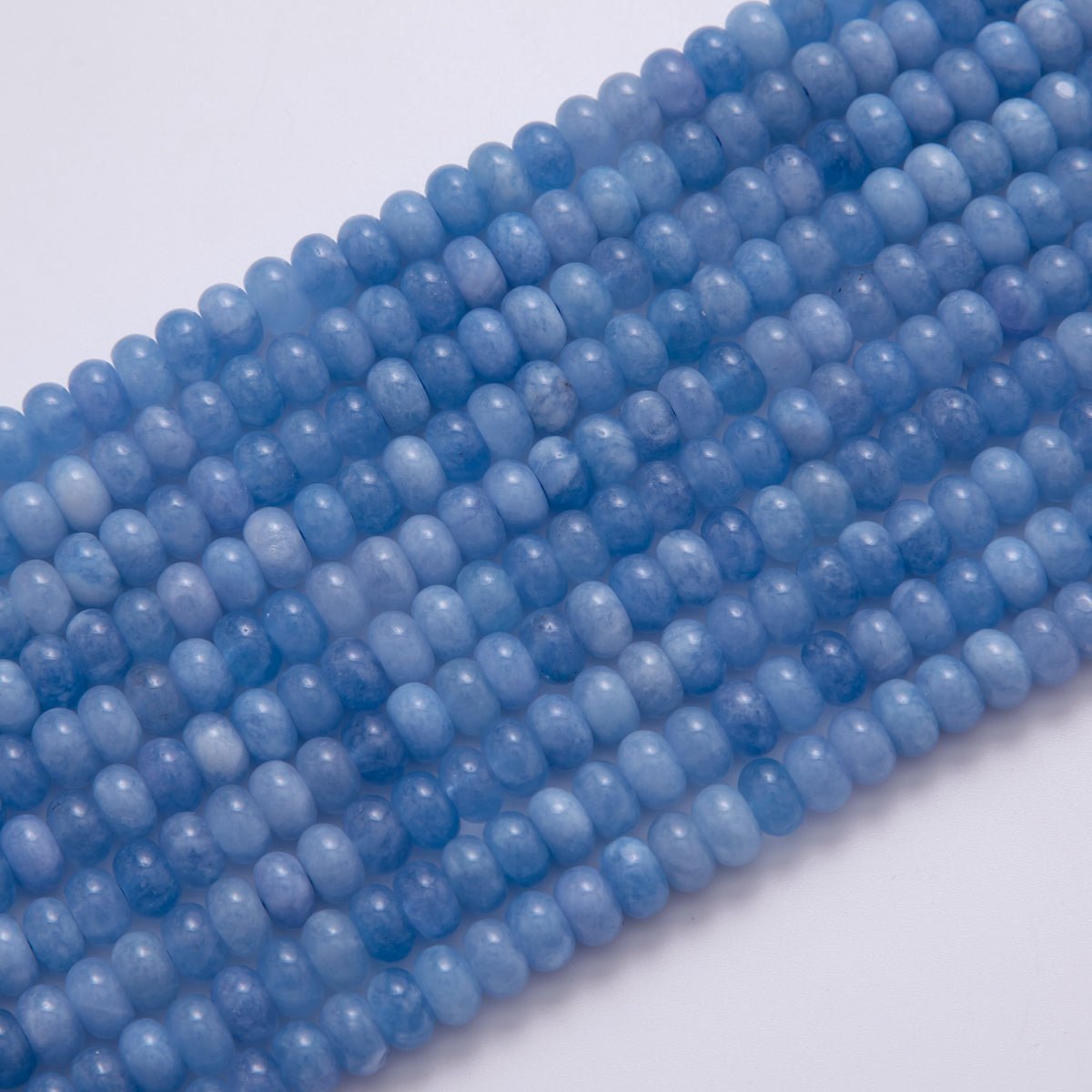 8mm Blue Kyanite Rondelle Natural Gemstone Bead Strand Finding | WA - 036 - DLUXCA