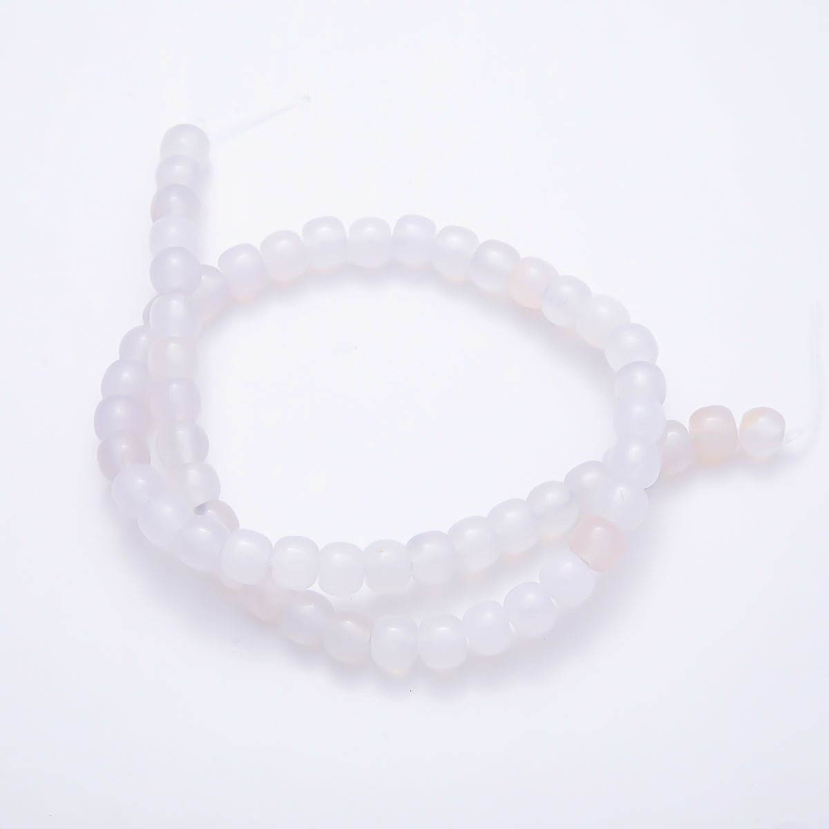 8mm Natural Gemstone Rounded Cube Bead Strand Finding | WA-00024 WA-00034 - DLUXCA