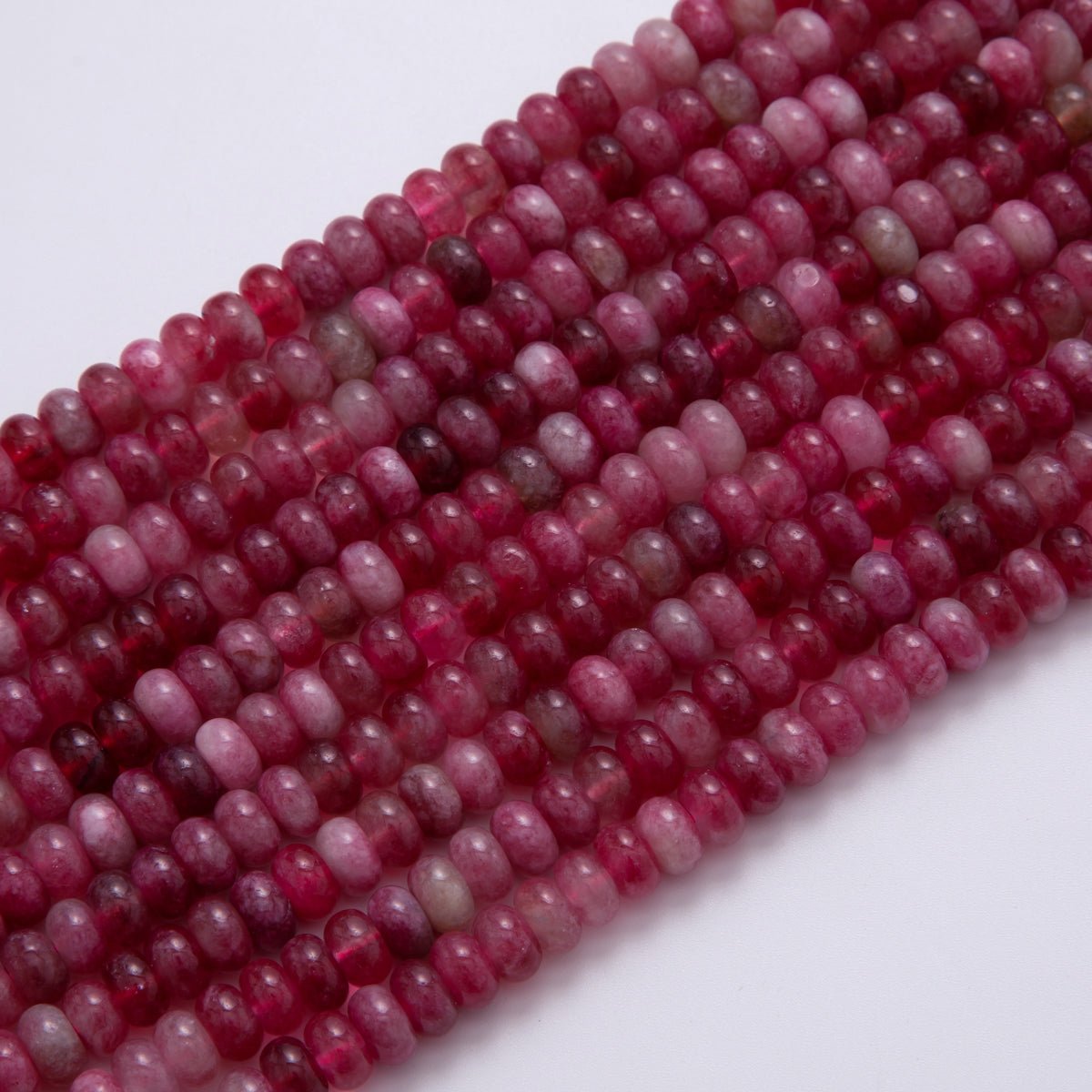 8mm Red Garnet Rondelle Natural Gemstone Bead Strand Finding | WA - 726 - DLUXCA
