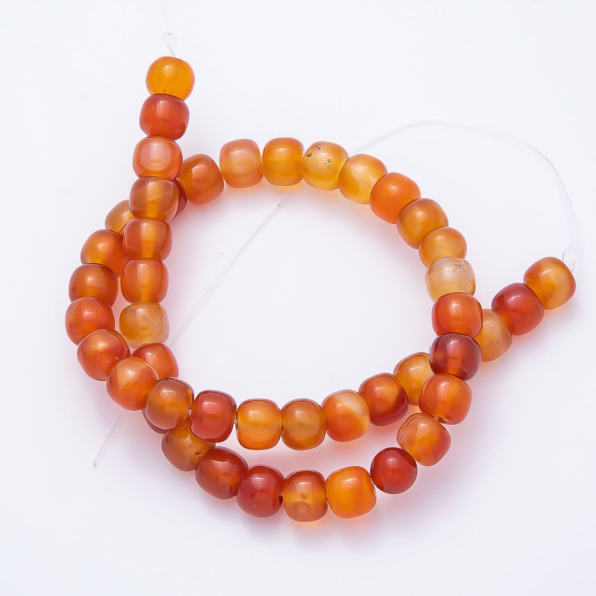 9.5mm x 7.5mm Yellow Citrine, Orange Citrine, White Quartz, Aventurine Nero Marquina Natural Gemstone Wide Rondelle Bead Strand Finding | WA-04772 ~ WA-04775 - DLUXCA