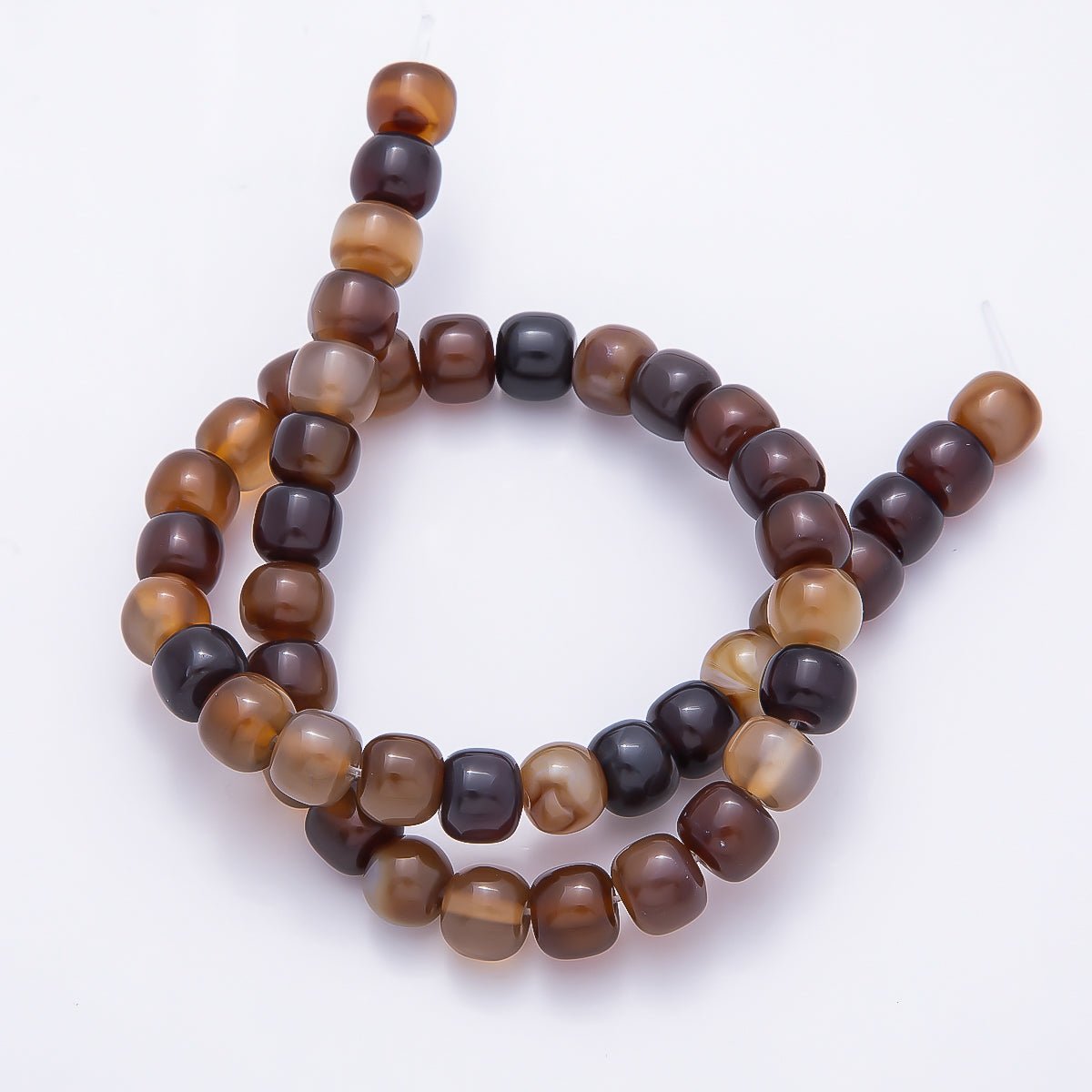 9.5mm x 7.5mm Yellow Citrine, Orange Citrine, White Quartz, Aventurine Nero Marquina Natural Gemstone Wide Rondelle Bead Strand Finding | WA-04772 ~ WA-04775 - DLUXCA