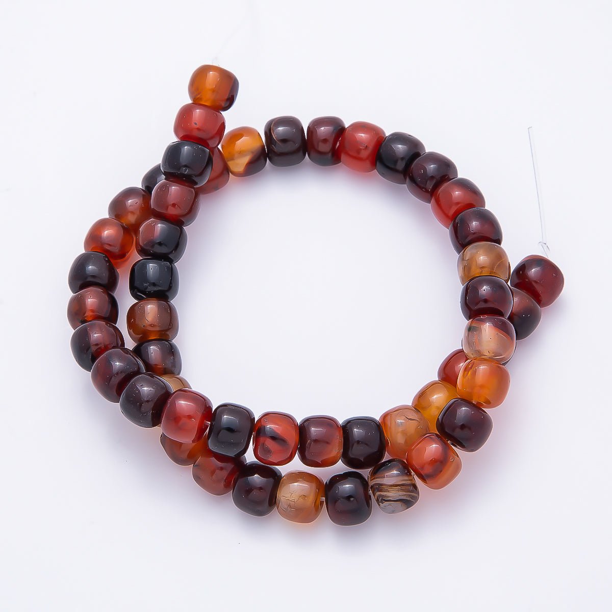 9.5mm x 7.5mm Yellow Citrine, Orange Citrine, White Quartz, Aventurine Nero Marquina Natural Gemstone Wide Rondelle Bead Strand Finding | WA-04772 ~ WA-04775 - DLUXCA