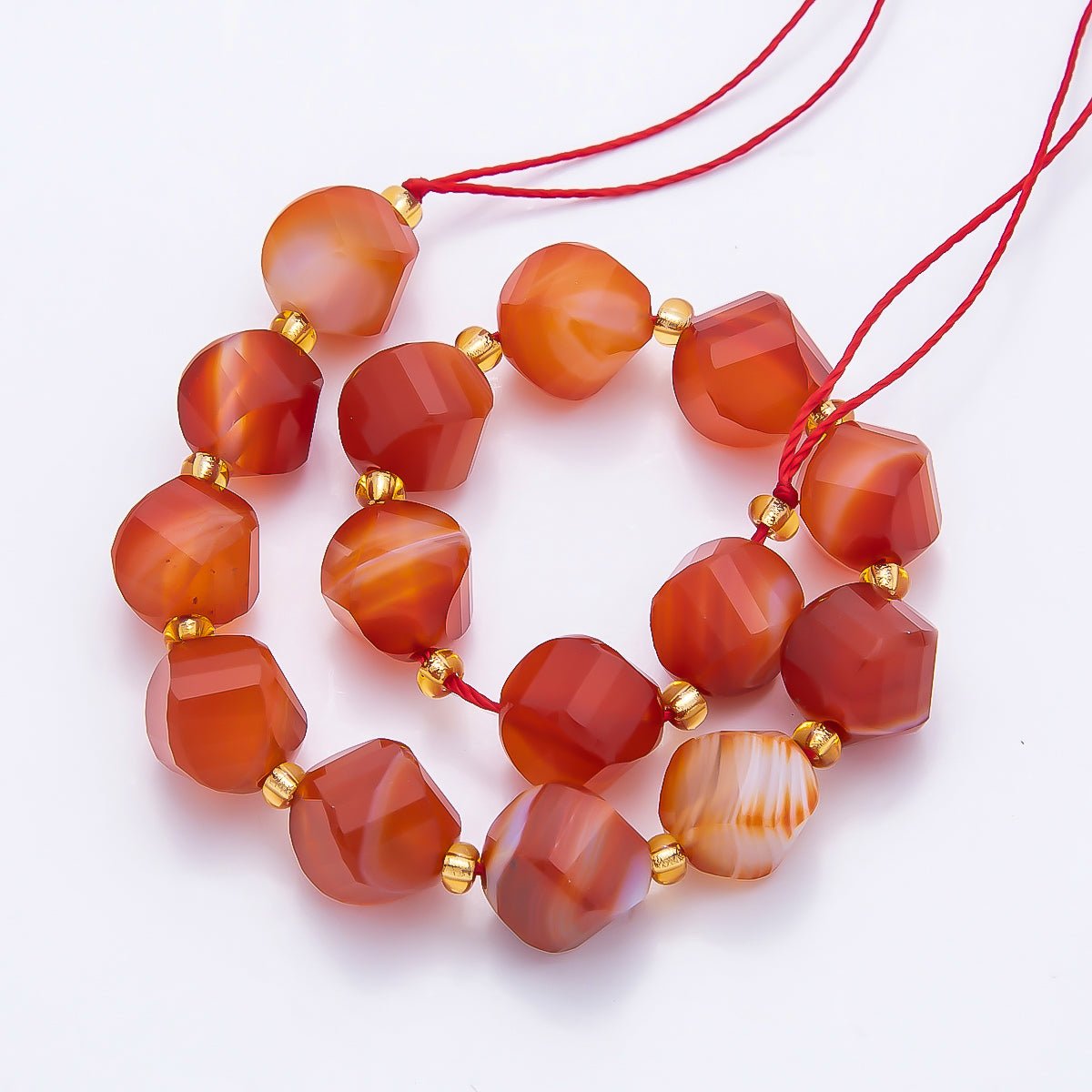 9mm Natural Gemstone Round Multifaceted Beads Strand Finding | WA-04760 ~ WA-04770 - DLUXCA