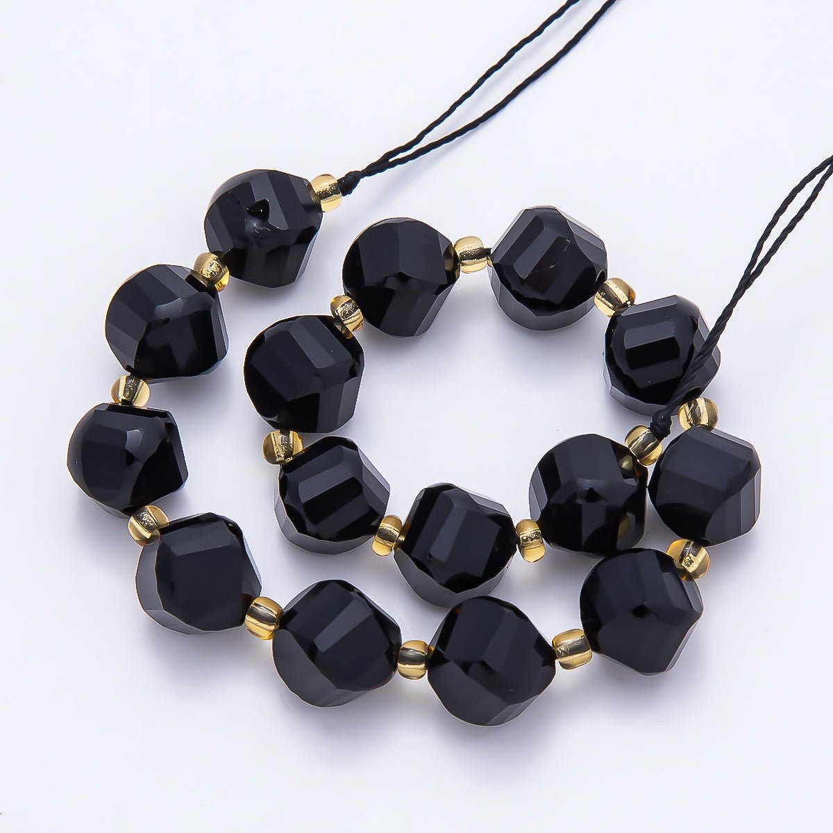 9mm Natural Gemstone Round Multifaceted Beads Strand Finding | WA-04760 ~ WA-04770 - DLUXCA