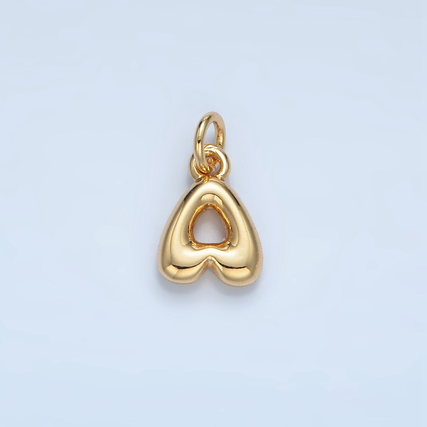 16K Gold Filled 10mm Initial Letter Chubby Balloon Mini Charm | A1591 - A1603