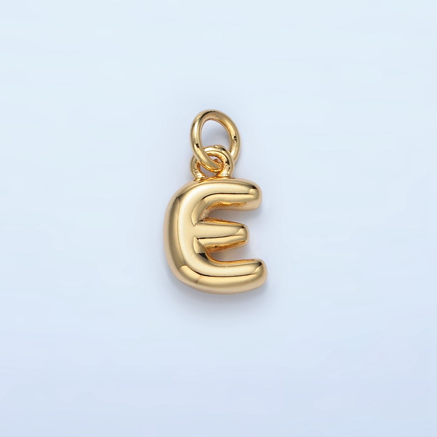 16K Gold Filled 10mm Initial Letter Chubby Balloon Mini Charm | A1591 - A1603