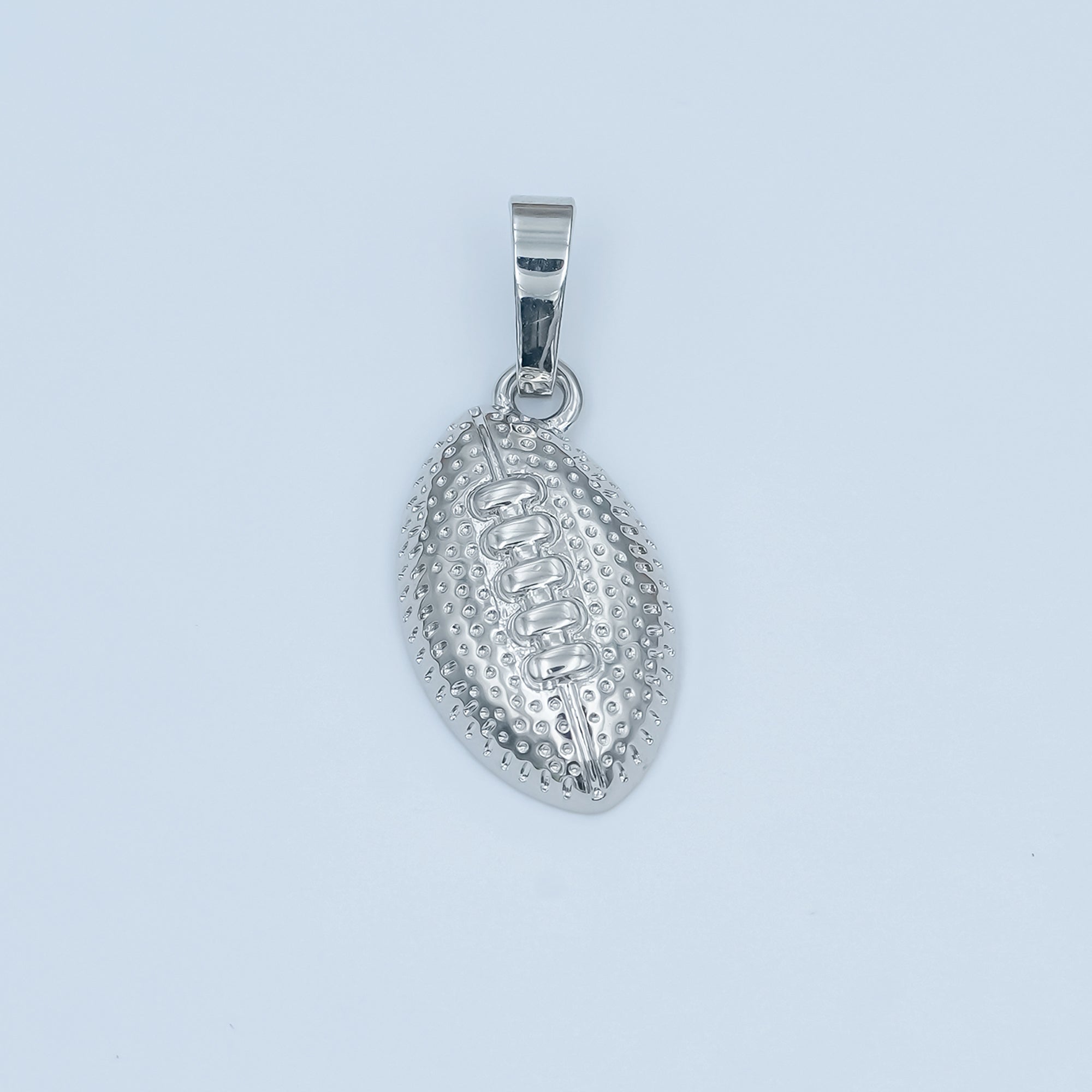 24K Gold Filled Football Sports Equipment Dotted Minimalist Pendant in Gold & Silver | AA1333