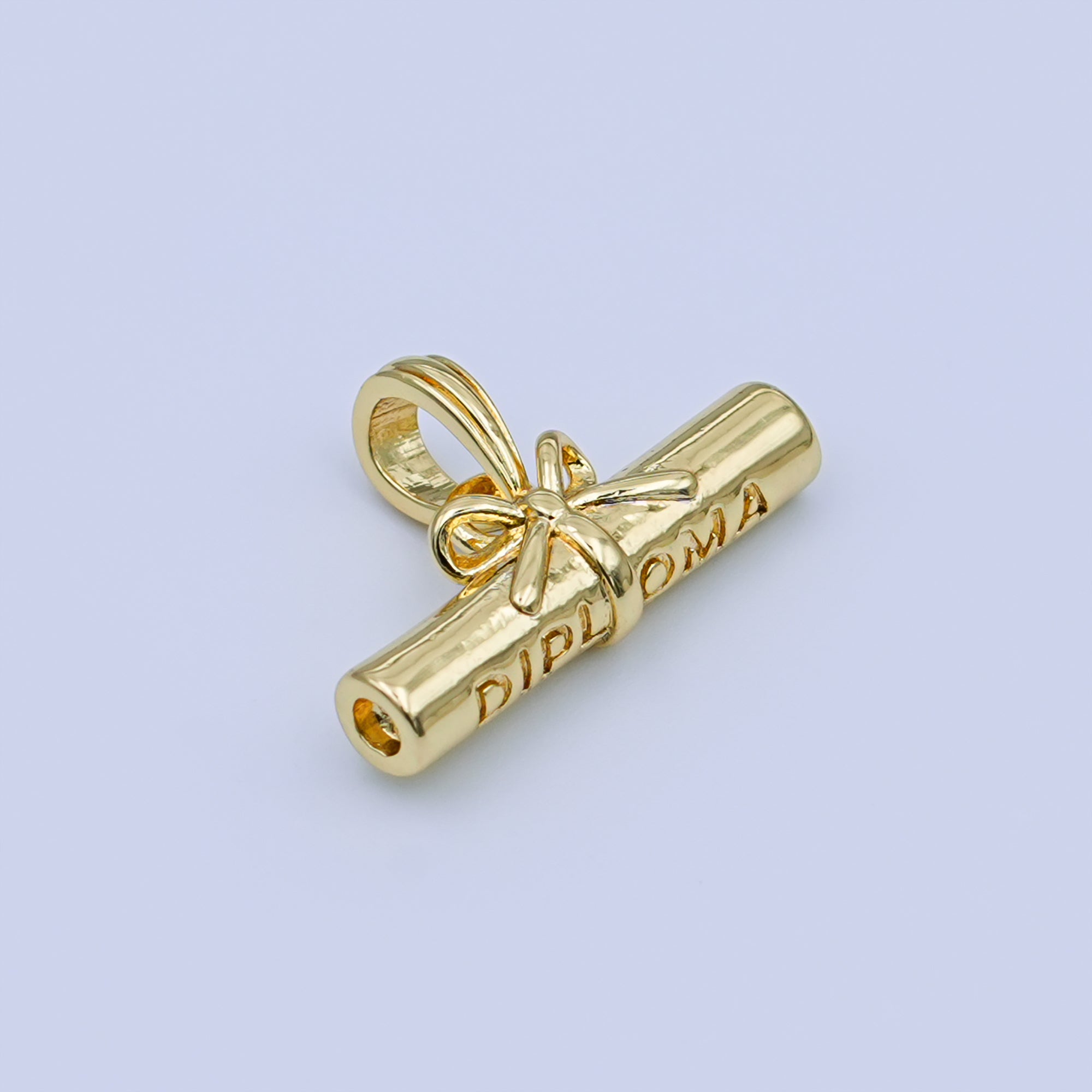 24K Gold Filled Graduate Diploma Engraved Charm | AA1485