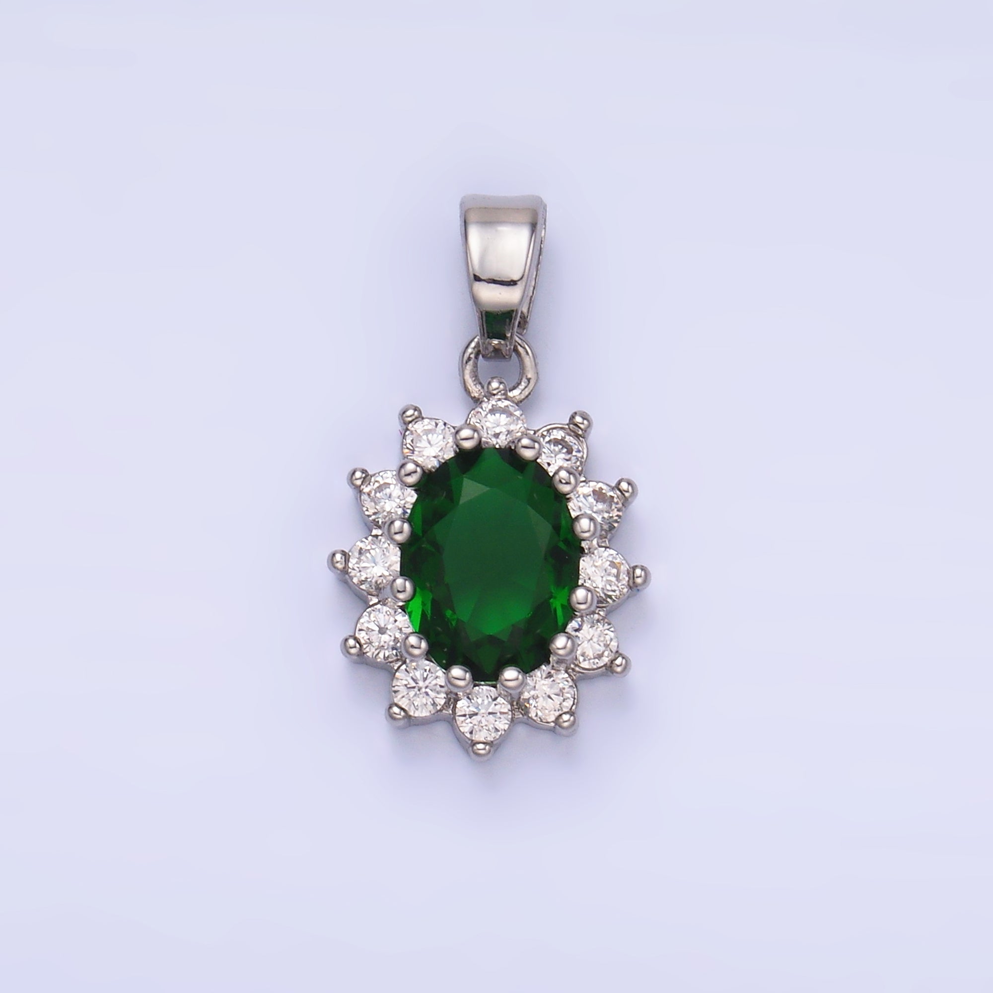 24K Gold Filled CZ Celestial Flower Pendant in Gold & Silver | AA1487 - AA1492