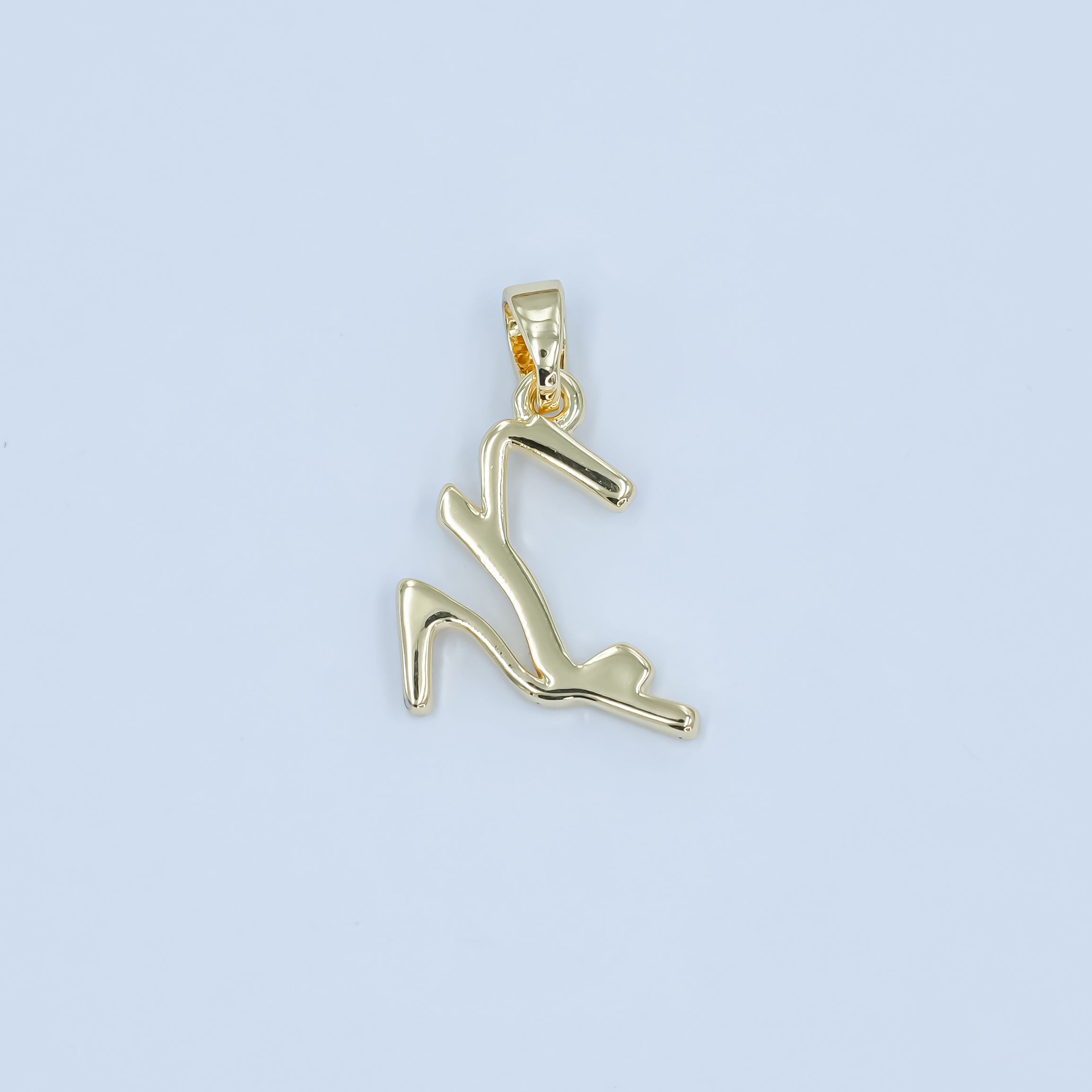 24K Gold Filled Minimalist Slingback High Heels Shoes Pendant | AA1493