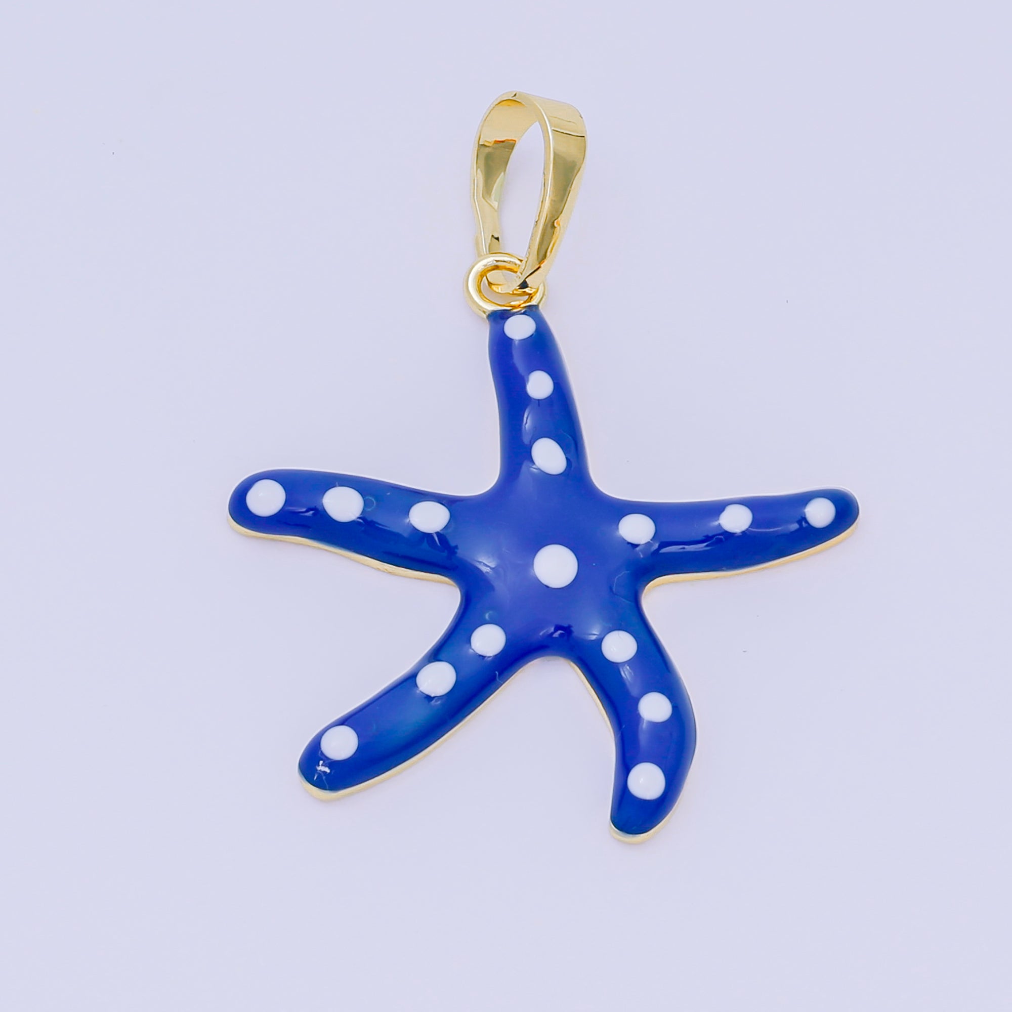 24K Gold Filled 32mm Colorful Enamel Art Sea Starfish Pendant | AA-1586 - AA-1588