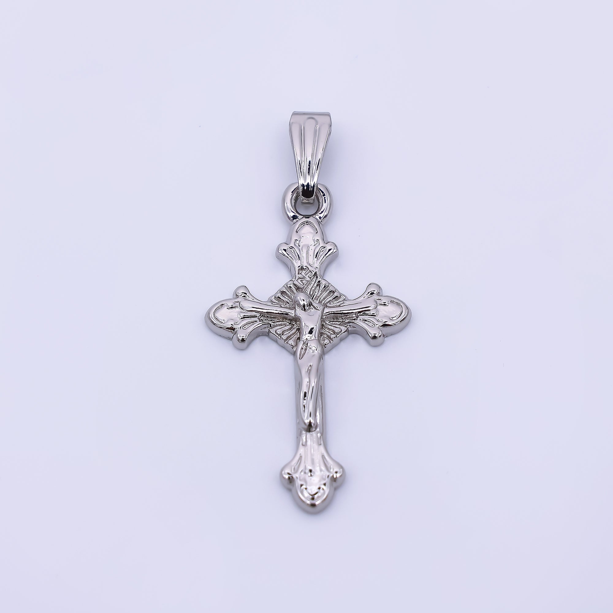 24K Gold Filled 31mm Christ Cross Crucifix Charm in Gold & Silver | AA1609