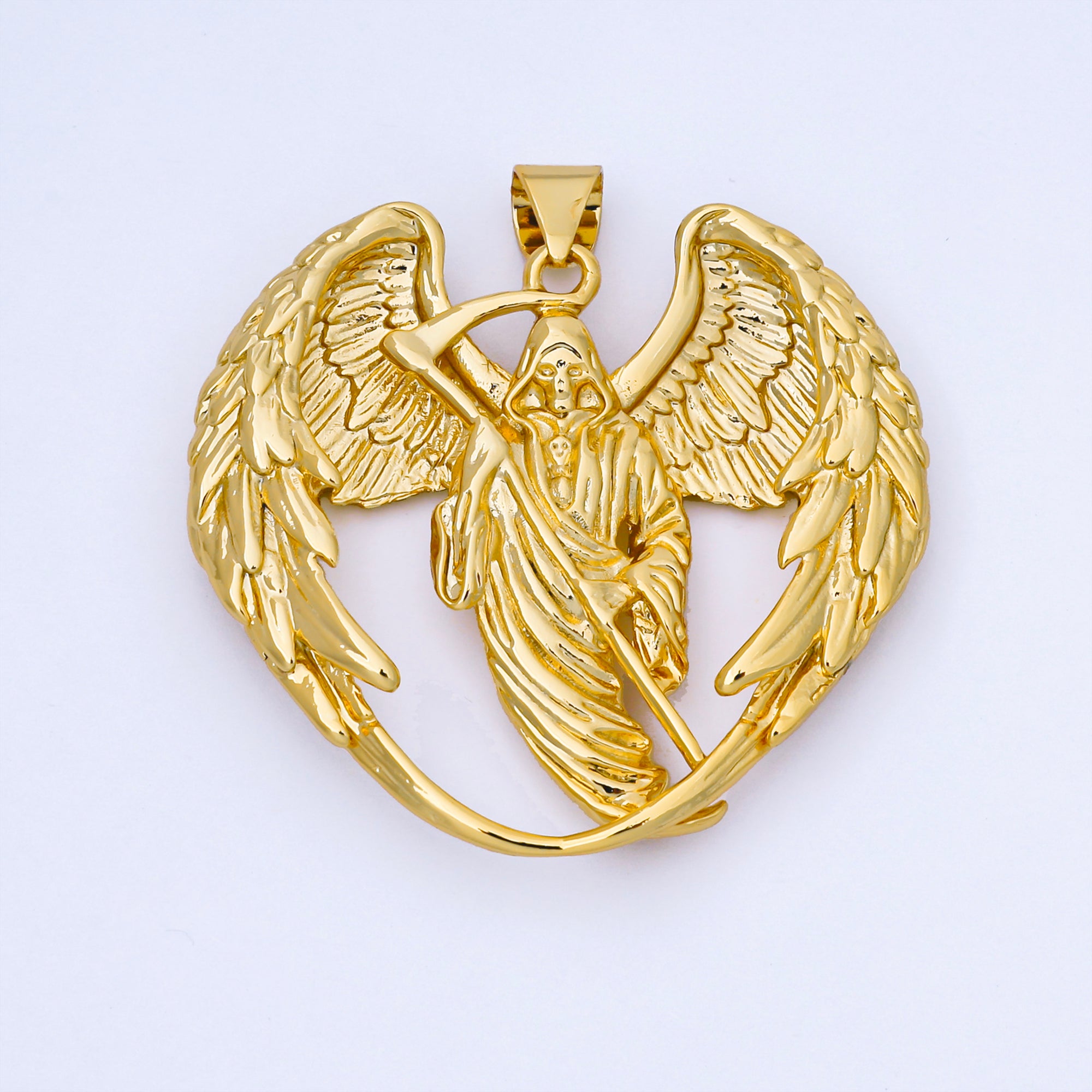 24K Gold Filled 44mm Grim Reaper Statement Pendant | AA1679