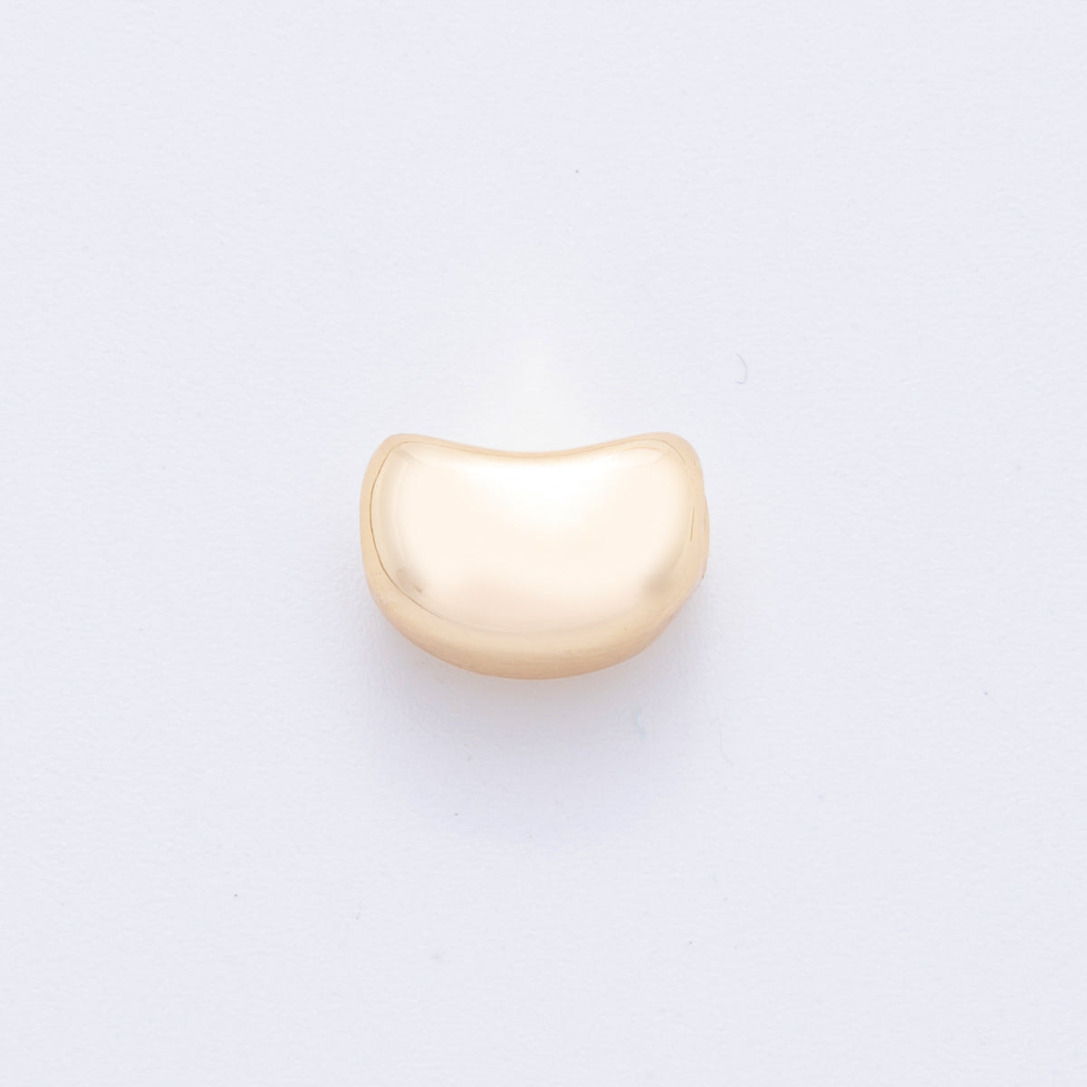 18K Gold Filled 6.6mm Bean Curved Minimalist Bead | AF1049