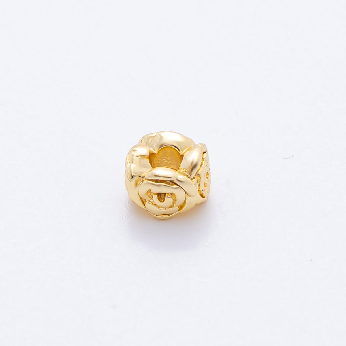 10pcs 18K Gold Filled 7mm Tiny Floral Rose Flower Bead Spacer | AF-A1081